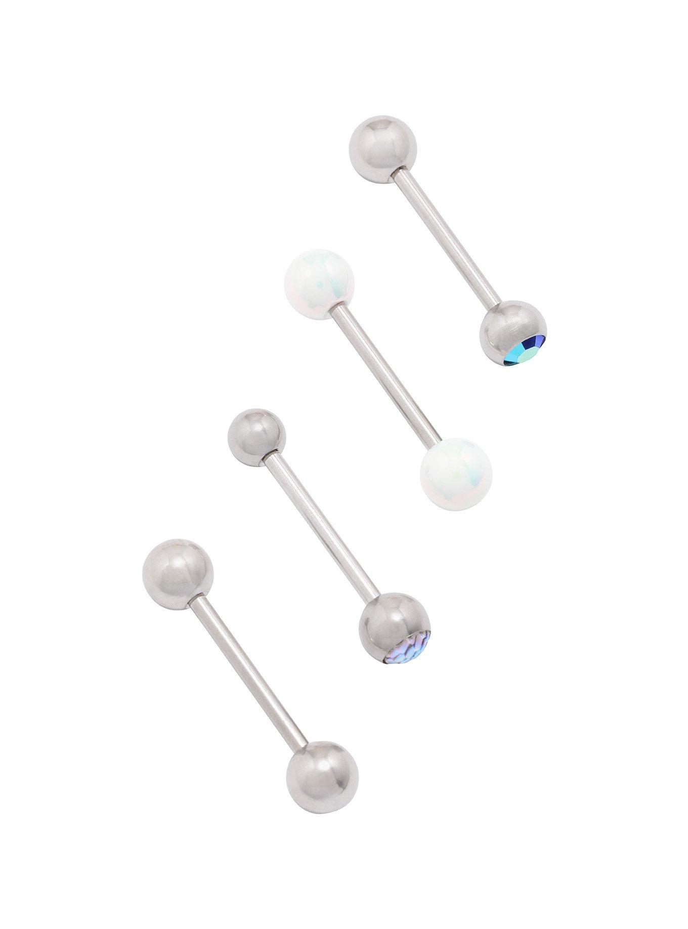 Steel Blue Iridescent Barbell 4 Pack, , hi-res