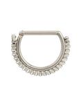 Steel Double Chain Septum Clicker, SILVER, hi-res