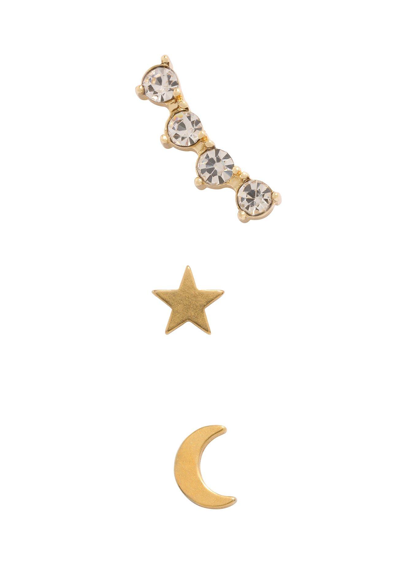 CELESTE STUD GOLD CZ