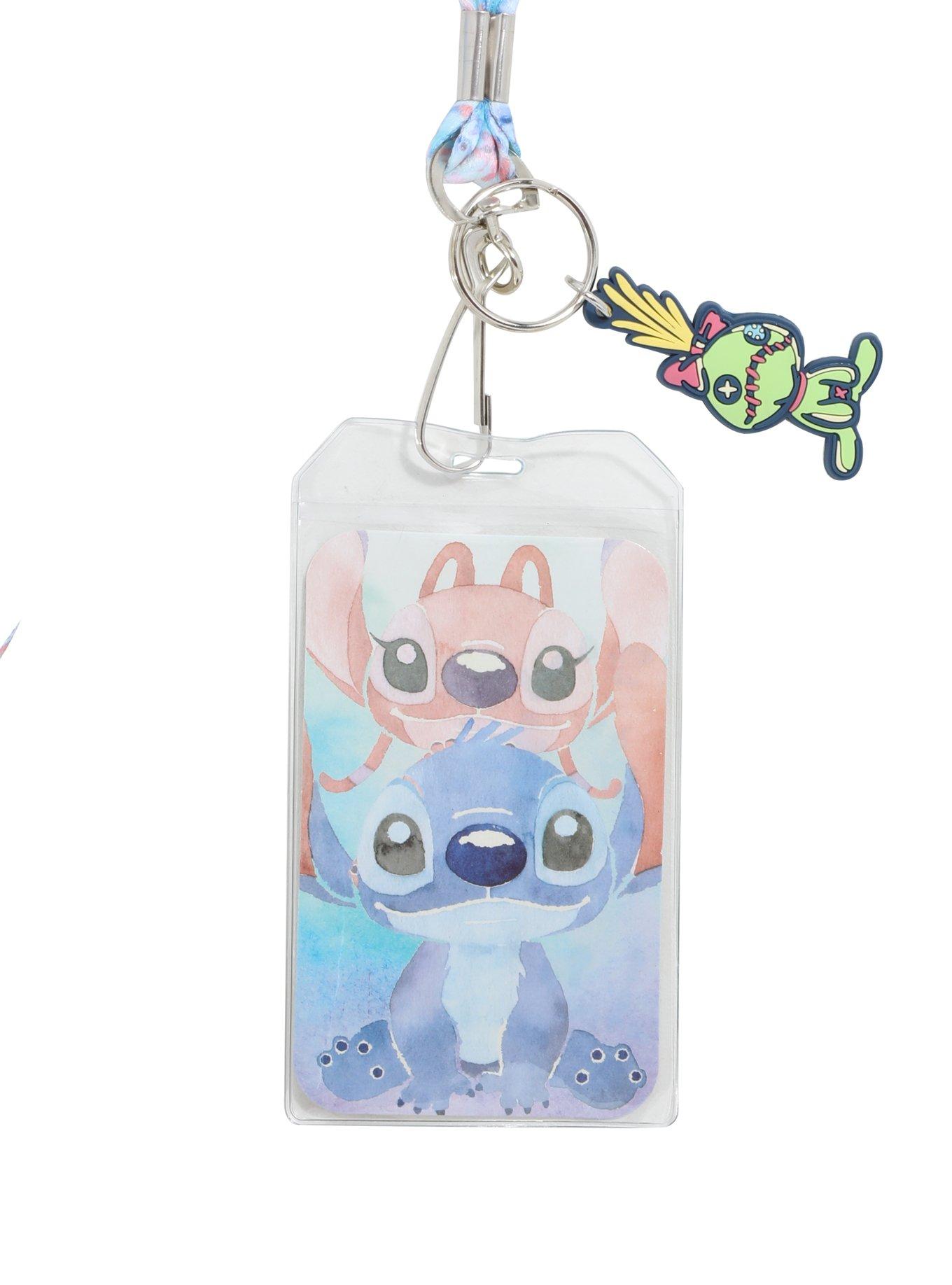 Disney Lilo & Stitch Angel & Scrump Watercolor Lanyard, , hi-res