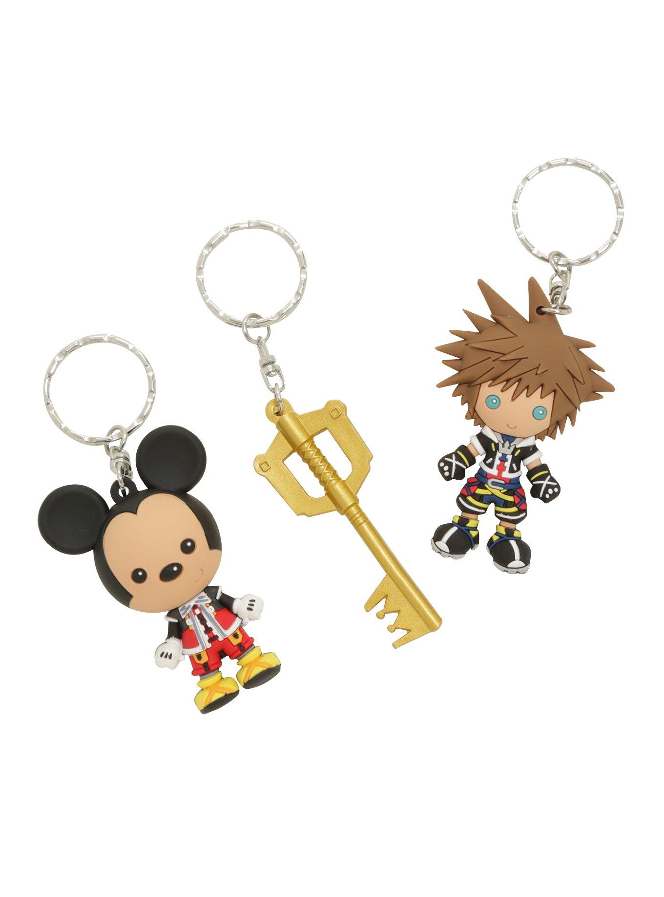 Disney Kingdom Hearts Sora, Keyblade & Mickey Key Chain Set 2017 Summer Convention Exclusive, , hi-res
