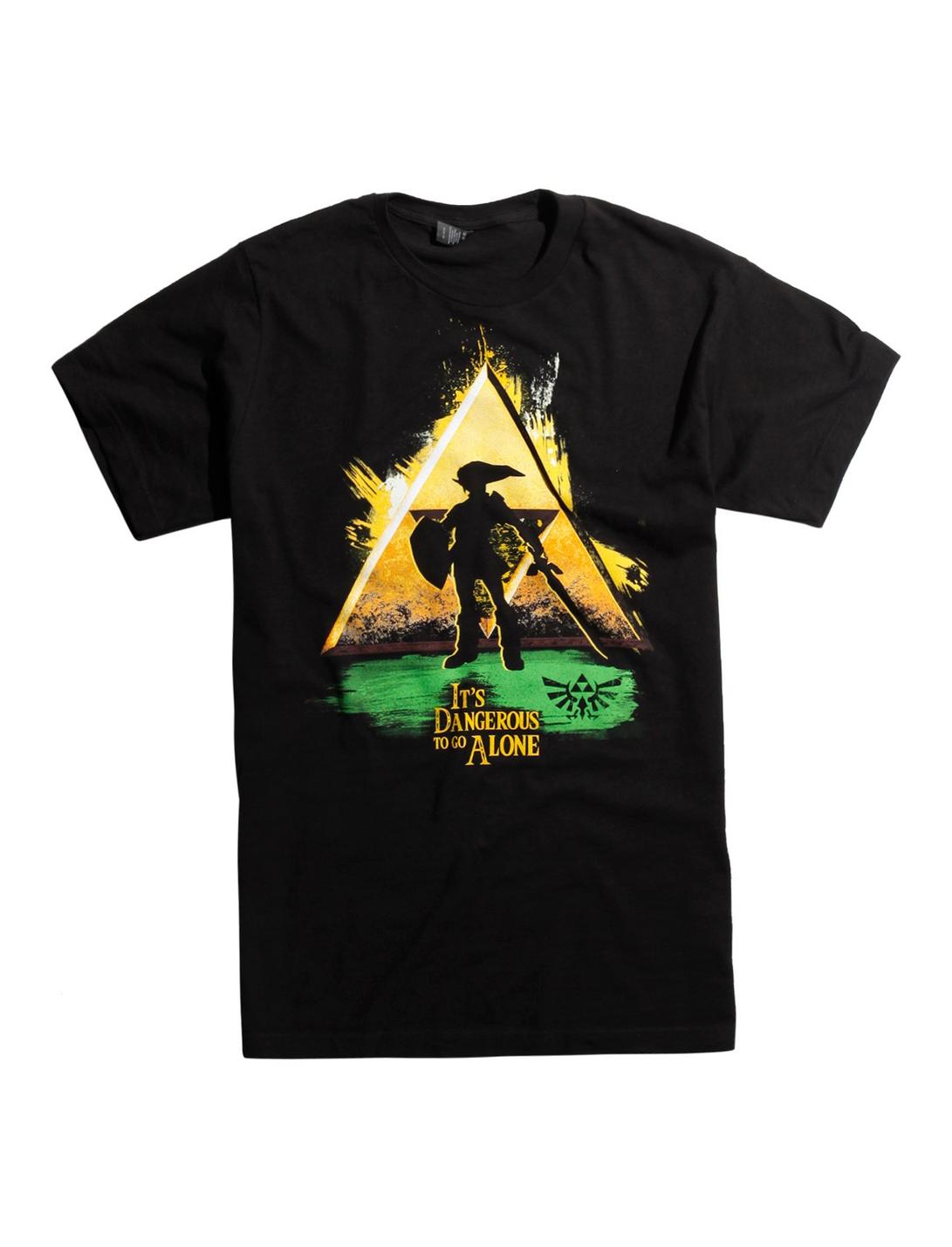 The Legend Of Zelda It's Dangerous To Go Alone T-Shirt, BLACK, hi-res