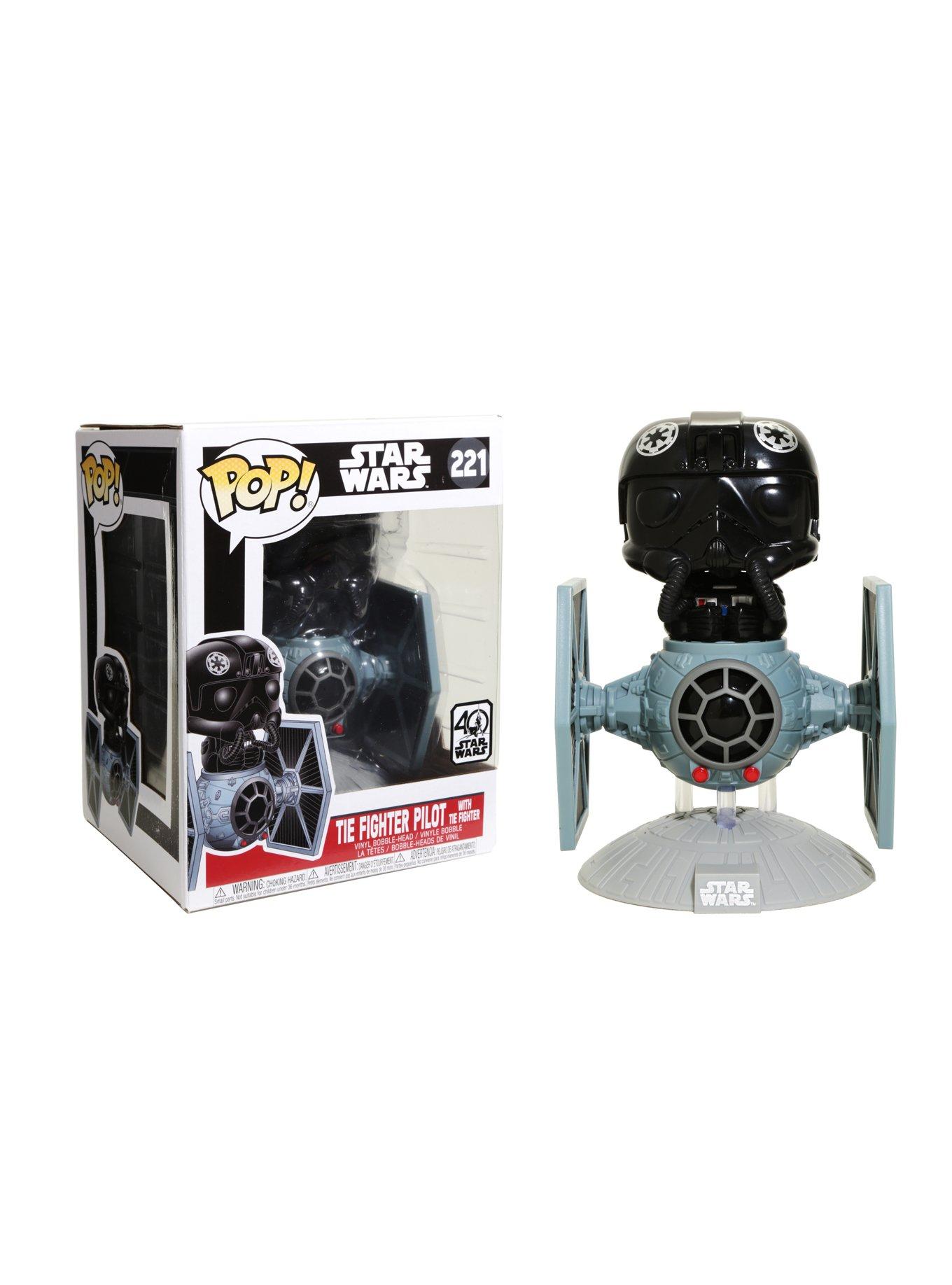 Funko Star Wars Deluxe Pop! Tie Fighter Pilot With Tie Fighter Vinyl Bobble-Head, , hi-res