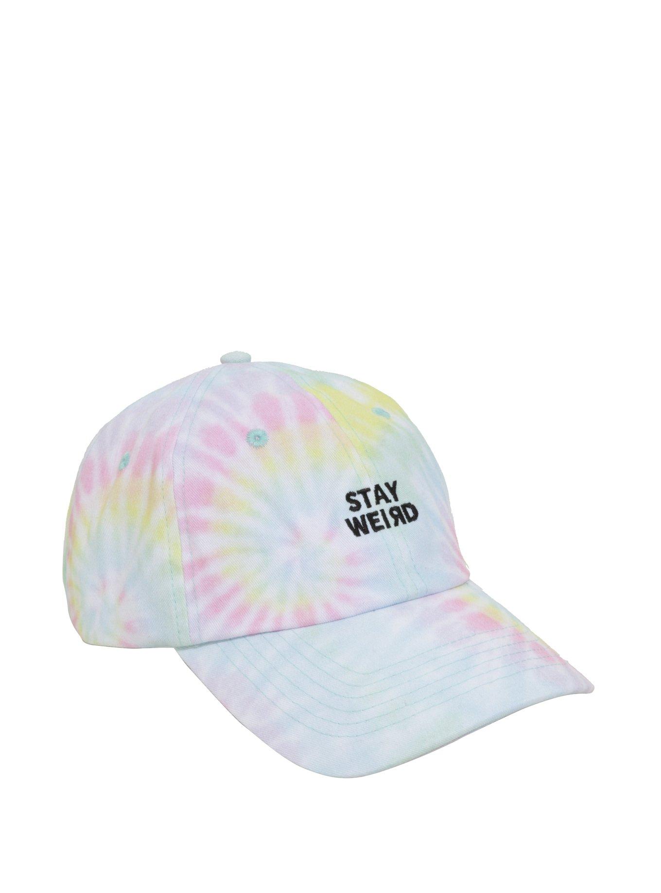 Stay Weird Pastel Tie-Dye Dad Cap, , hi-res