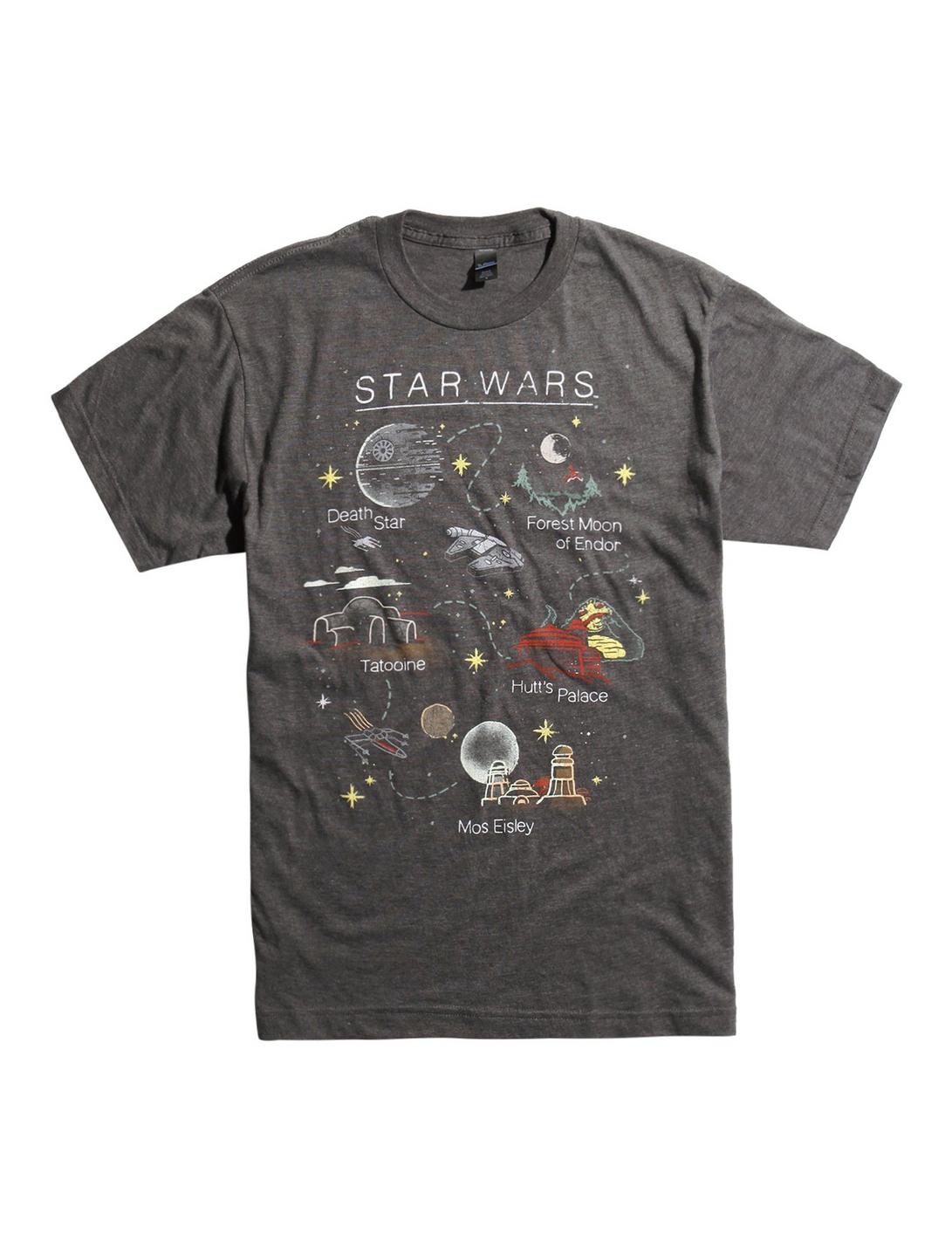 Star Wars Star Map T-Shirt, BLACK, hi-res