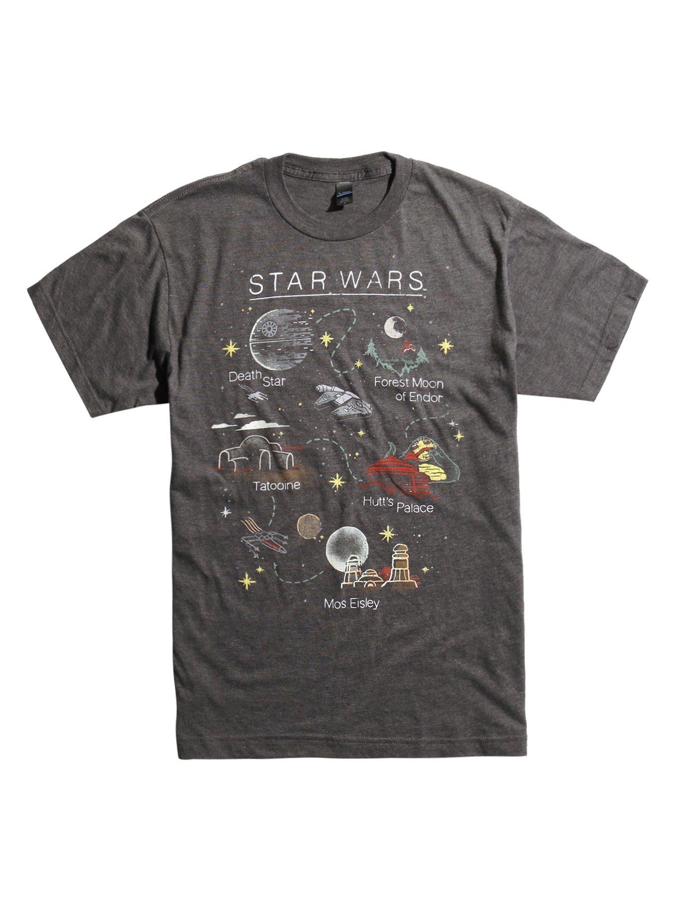 Star Wars Star Map T-Shirt, BLACK, hi-res