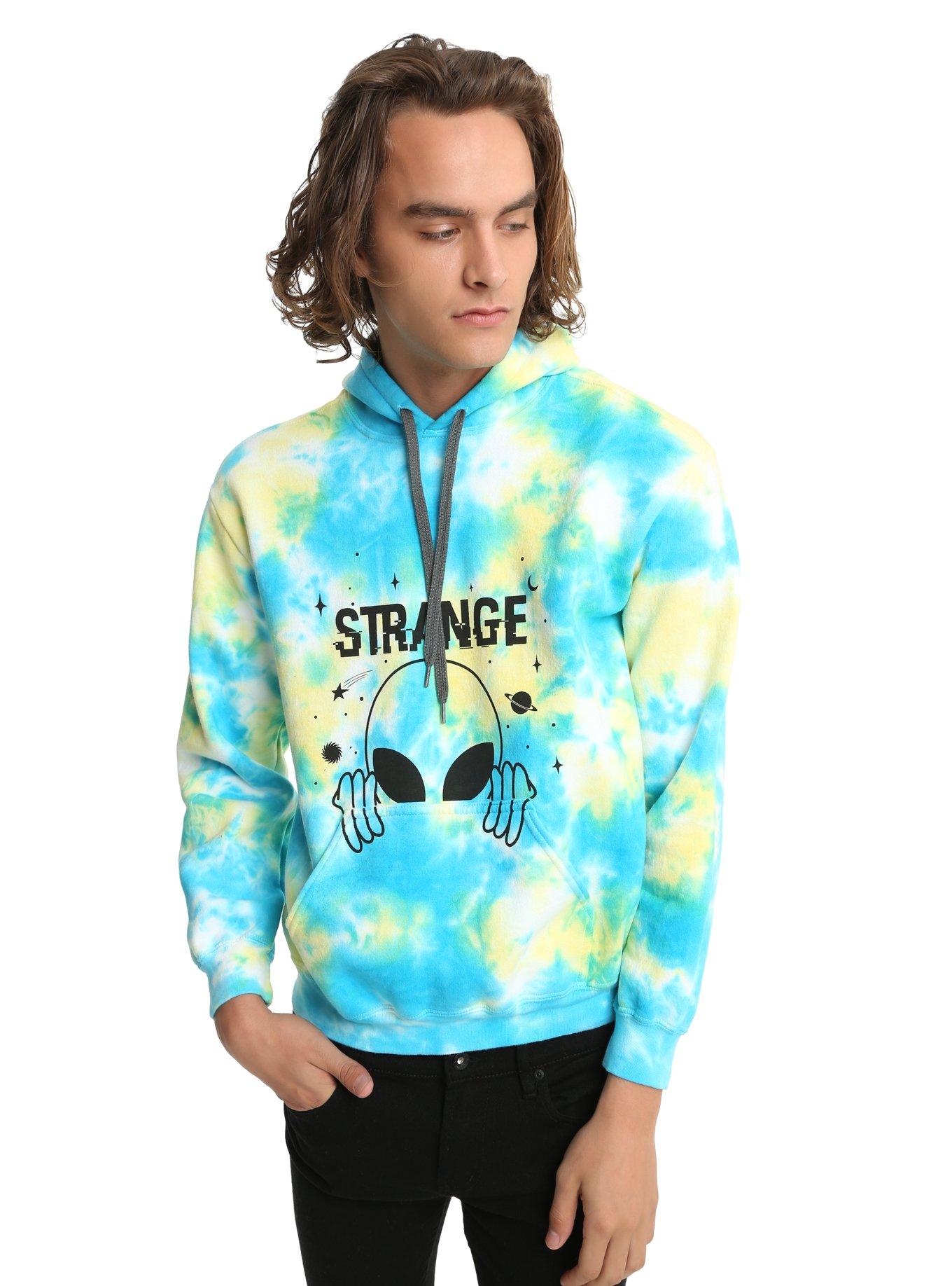 Strange Alien Tie Dye Hoodie, TIE DYE, hi-res