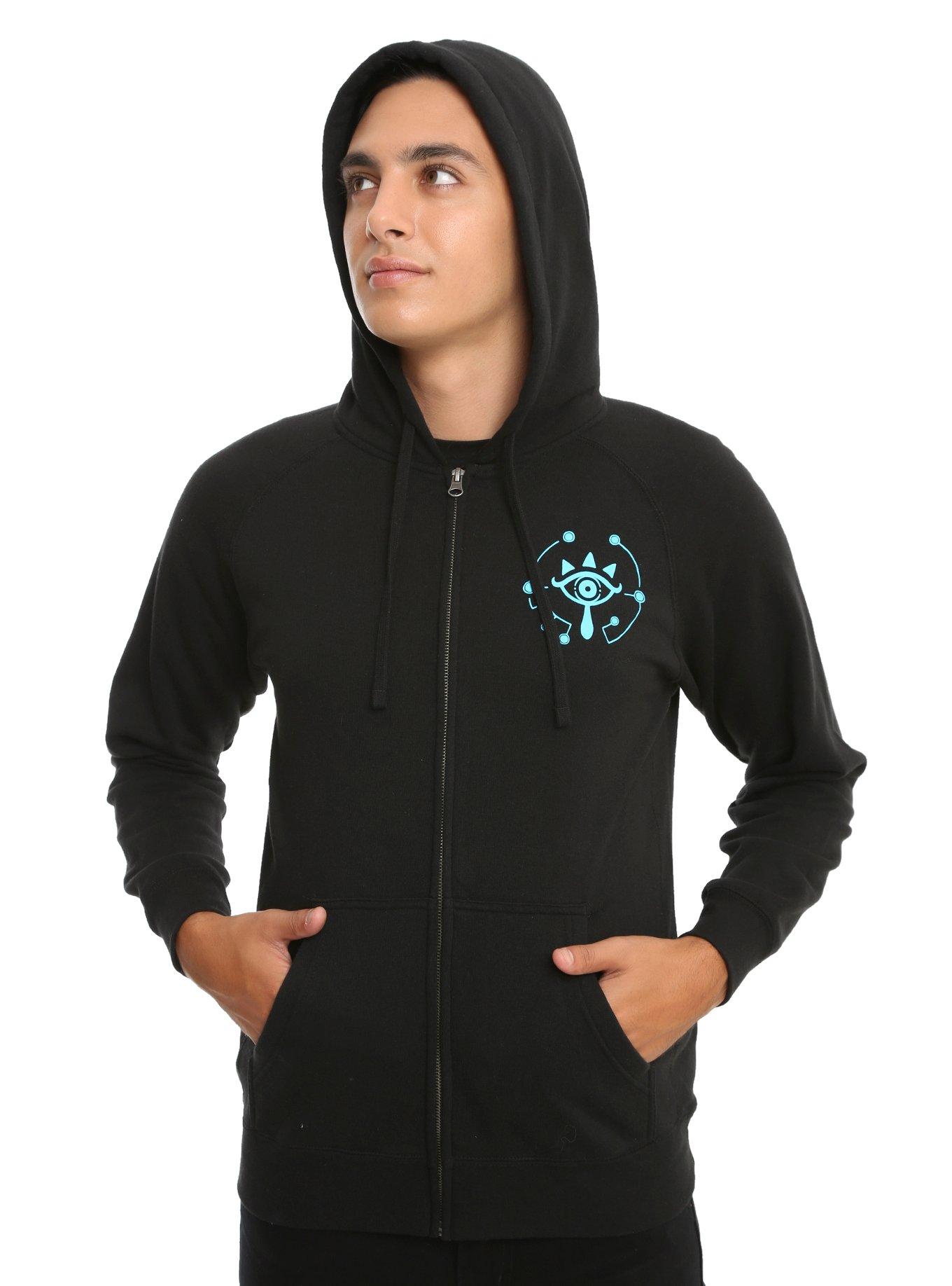 The Legend Of Zelda: Breath Of The Wild Sheikah Logo Hoodie, BLACK, hi-res