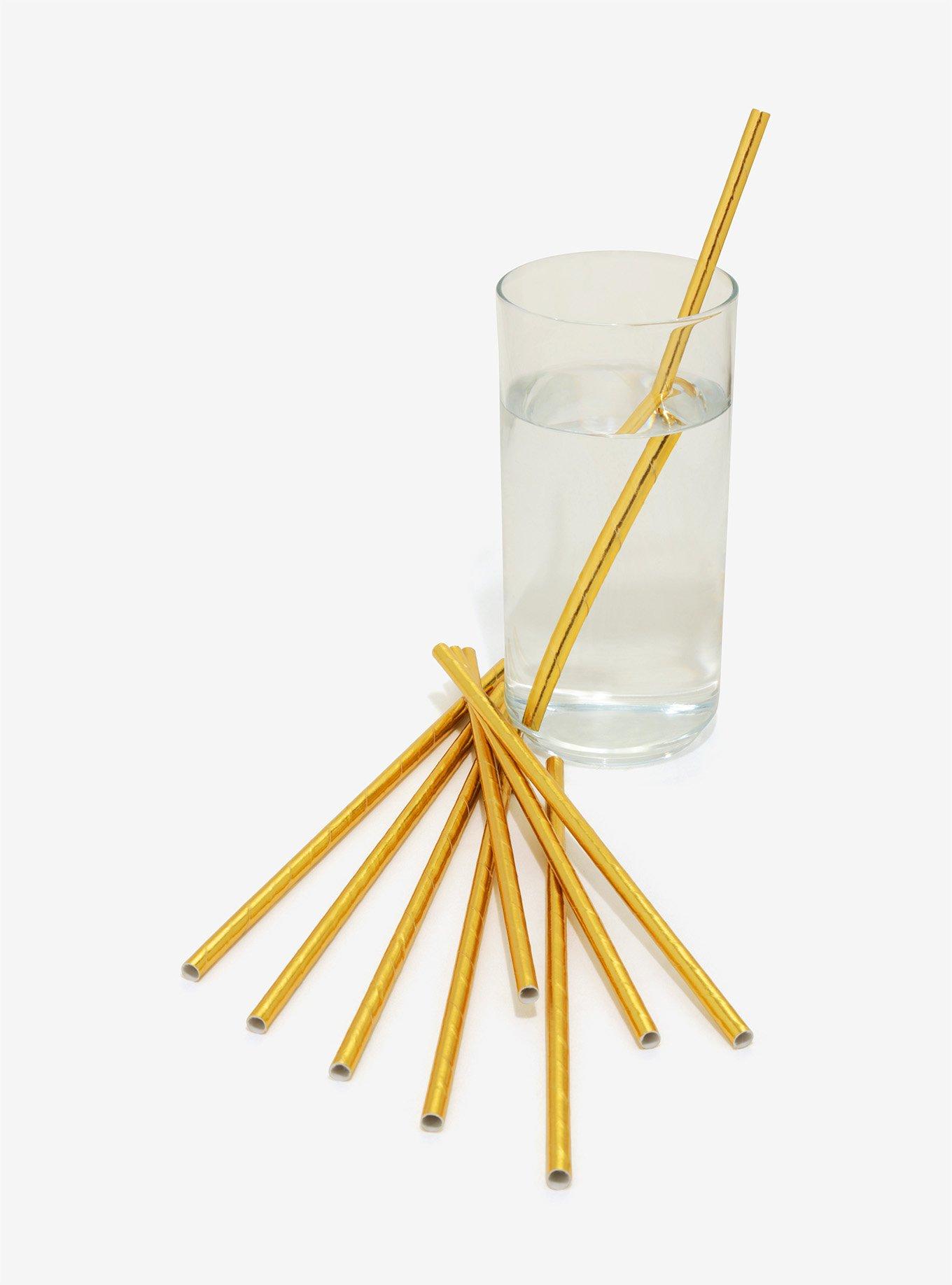 Gold Paper Straws, , hi-res