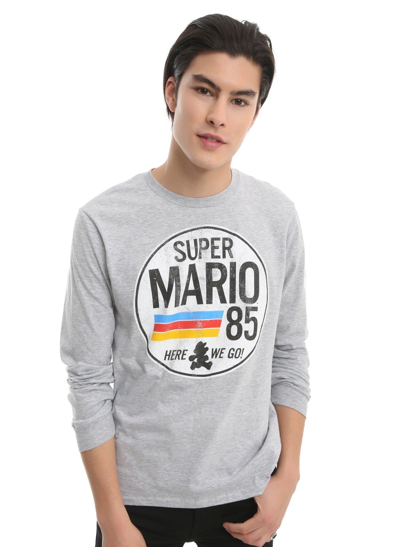 Super Mario Bros 85 Long-Sleeve T-Shirt, GREY, hi-res