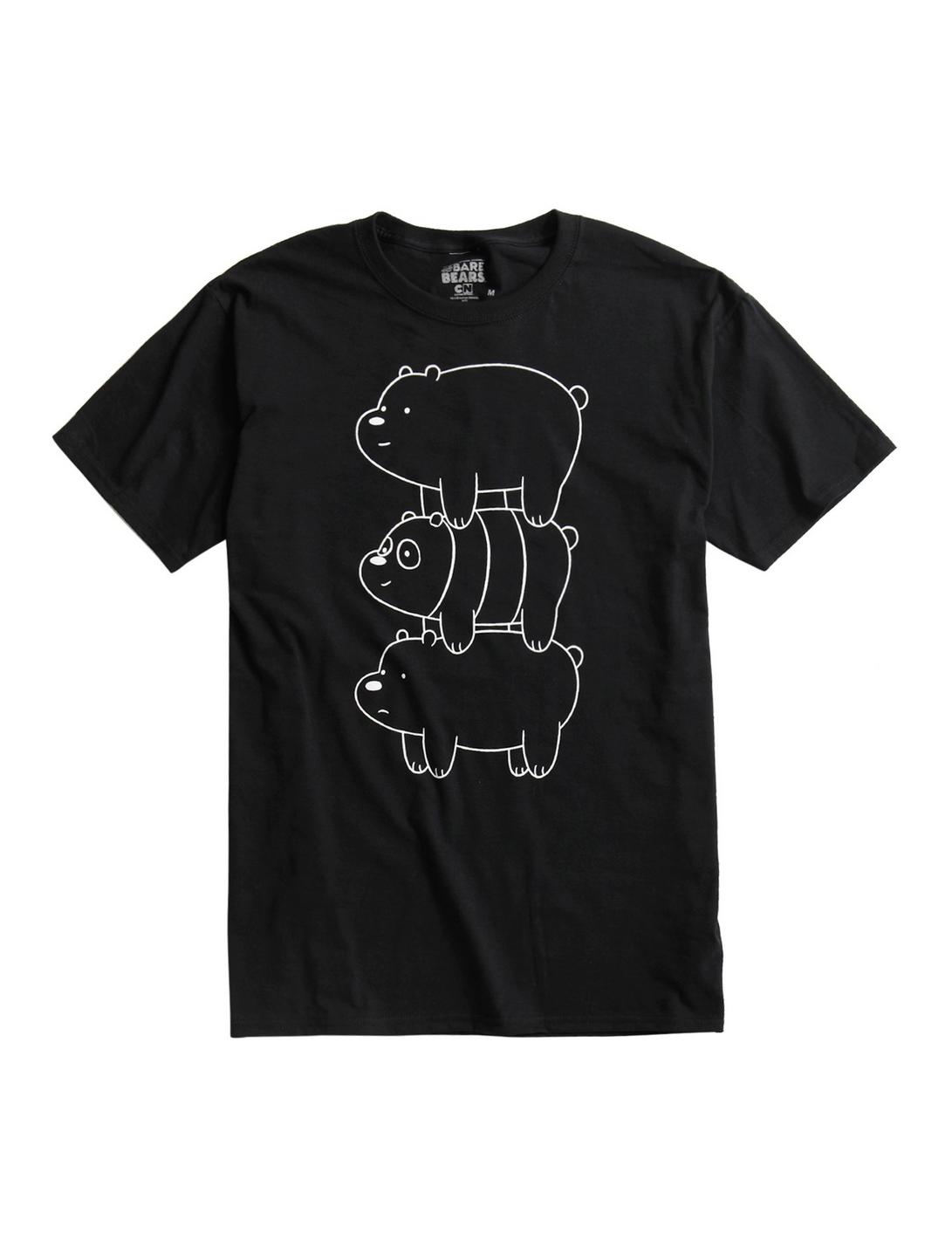 We Bare Bears Bear Stack T-Shirt, BLACK, hi-res