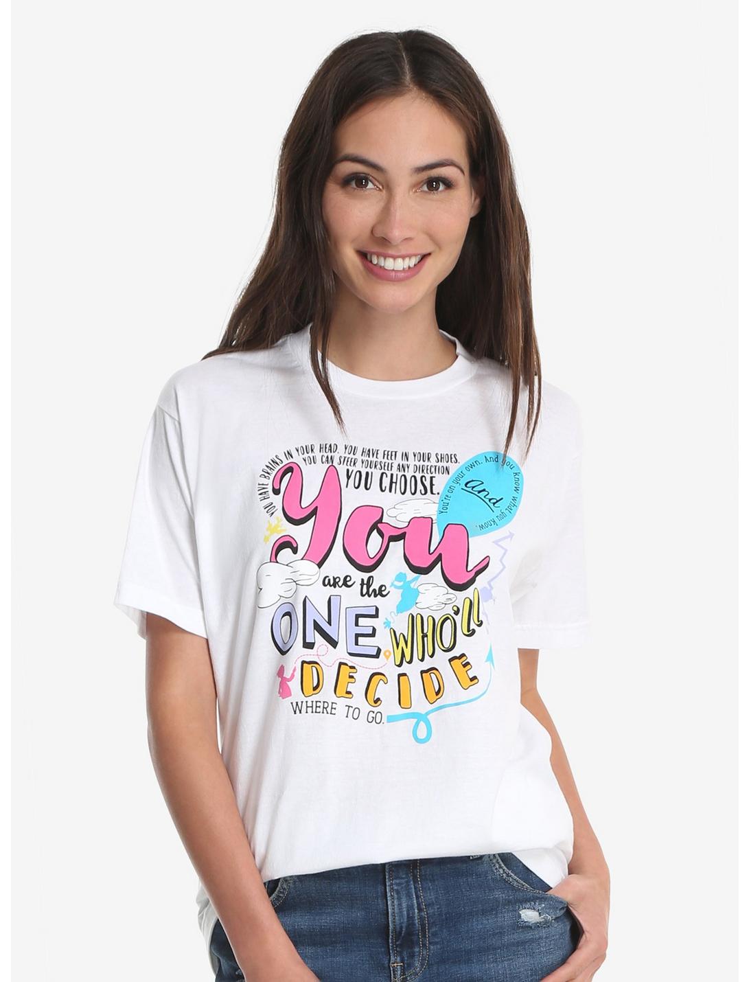 Dr. Seuss Oh, The Places You'll Go! Quote Womens Tee, WHITE, hi-res