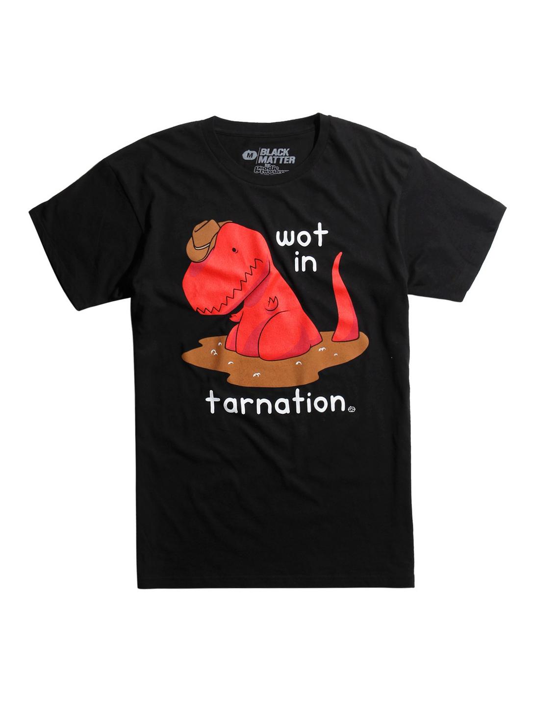 Dinosaur Wot In Tarnation T-Shirt, BLACK, hi-res