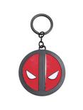 Marvel Deadpool Red & Black Face Logo Key Chain, , hi-res