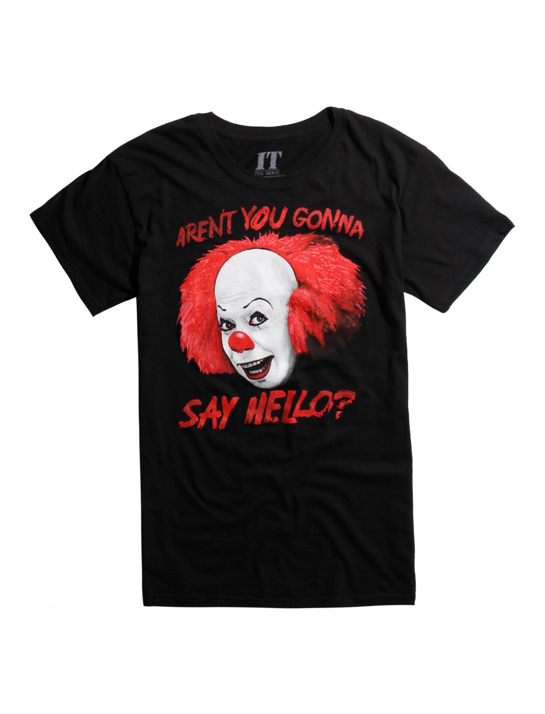 IT Pennywise Say Hello T-Shirt, BLACK, hi-res