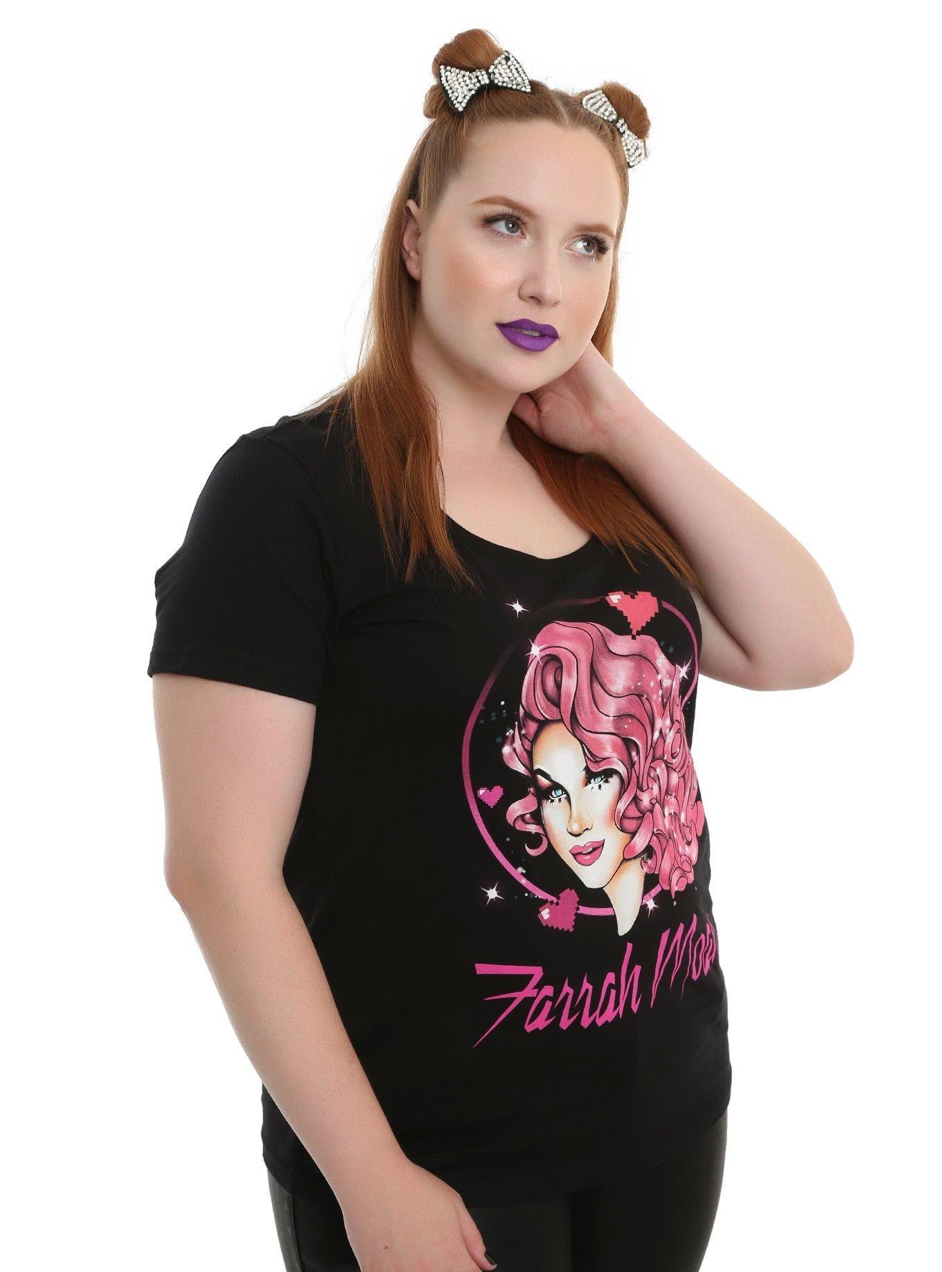Drag Queen Merch Farrah Moan Hearts Girls T-Shirt Plus Size, BLACK, hi-res