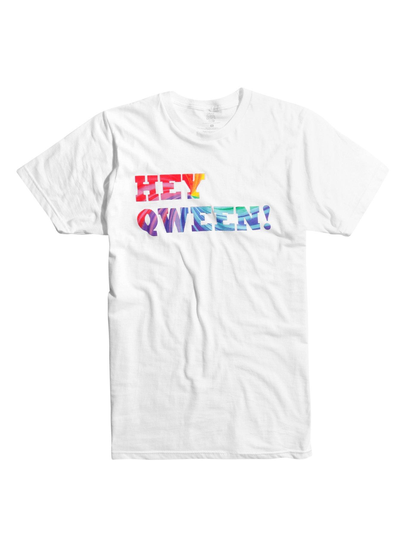 Drag Queen Merch Hey Qween Rainbow Logo TShirt Hot Topic