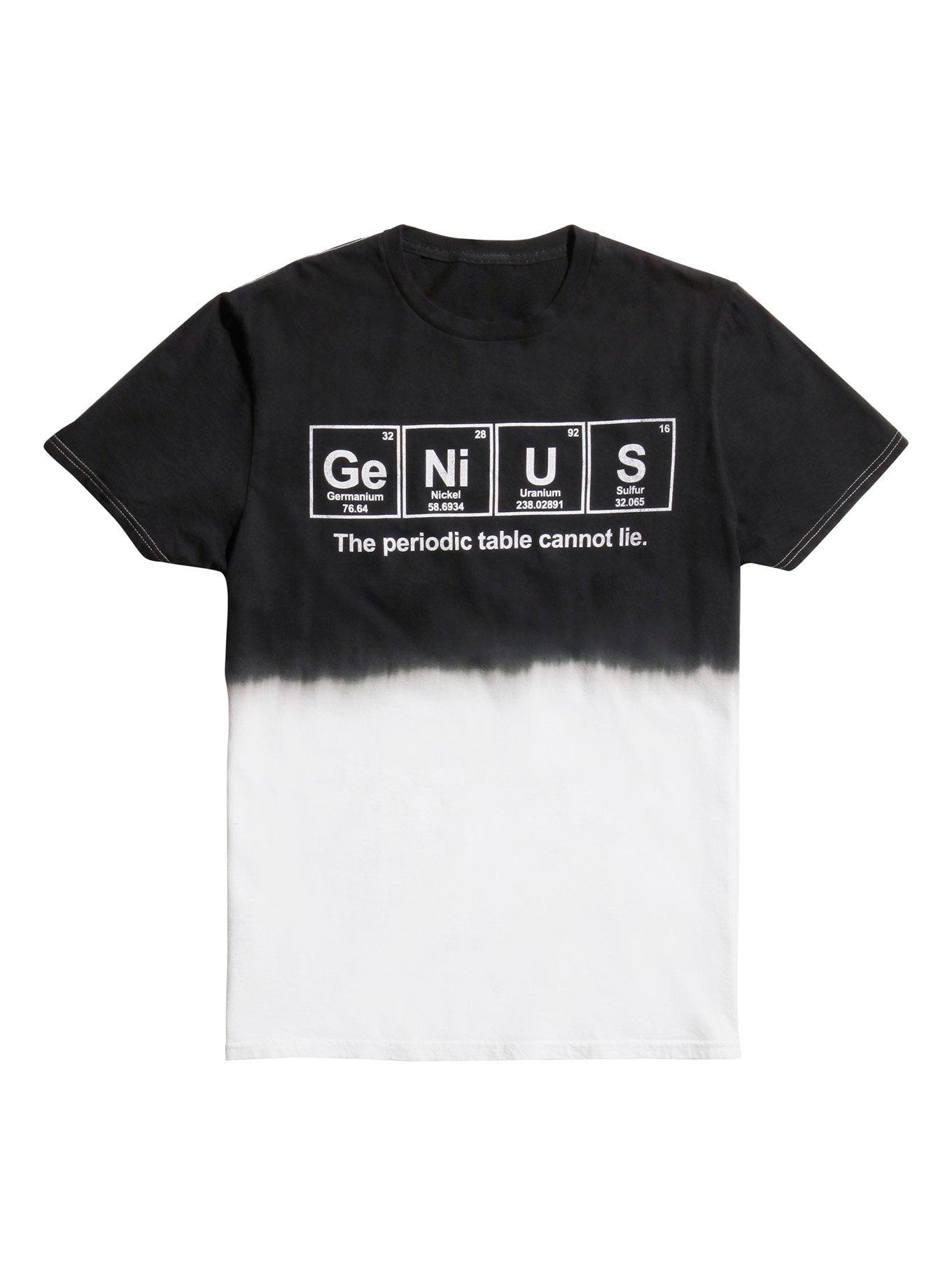 Genius Periodic Table Dip Dye T-Shirt, TIE DYE, hi-res