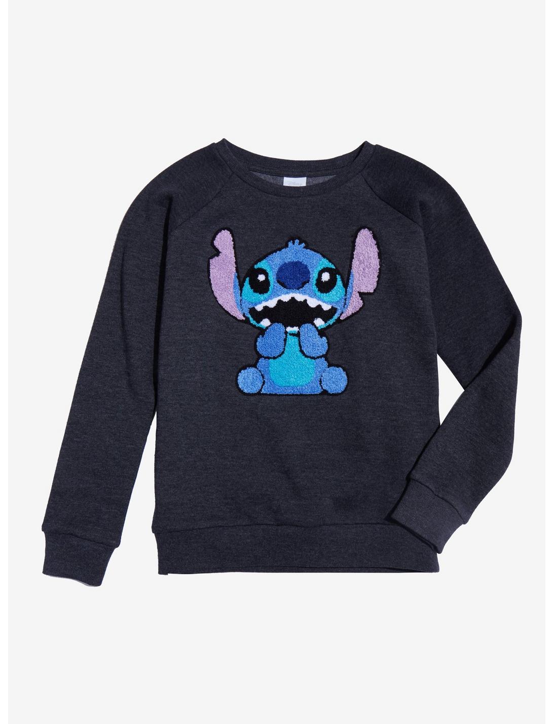 Disney Lilo & Stitch Fuzzy Youth Sweatshirt, GREY, hi-res