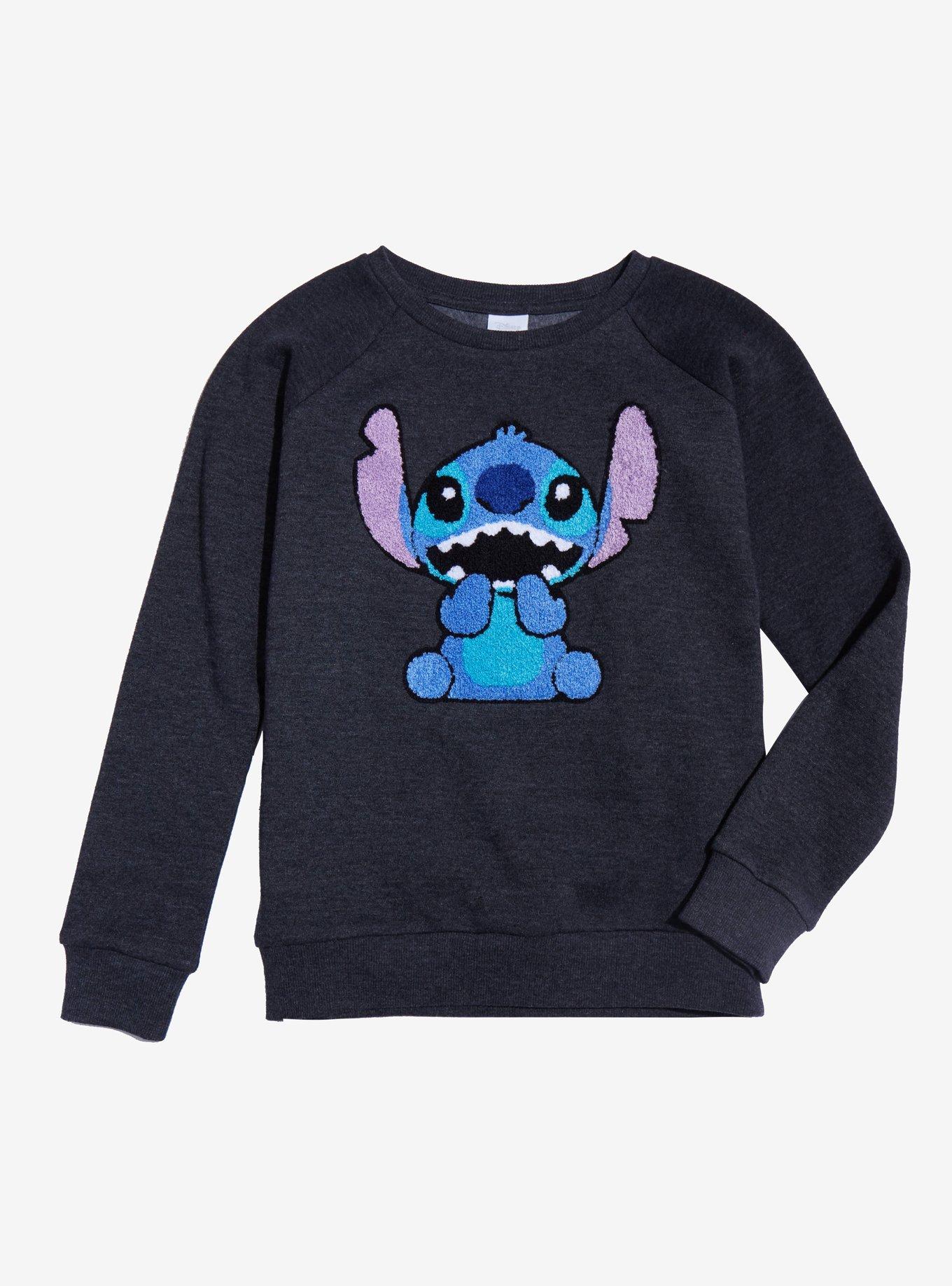 Disney Lilo & Stitch Fuzzy Youth Sweatshirt, GREY, hi-res