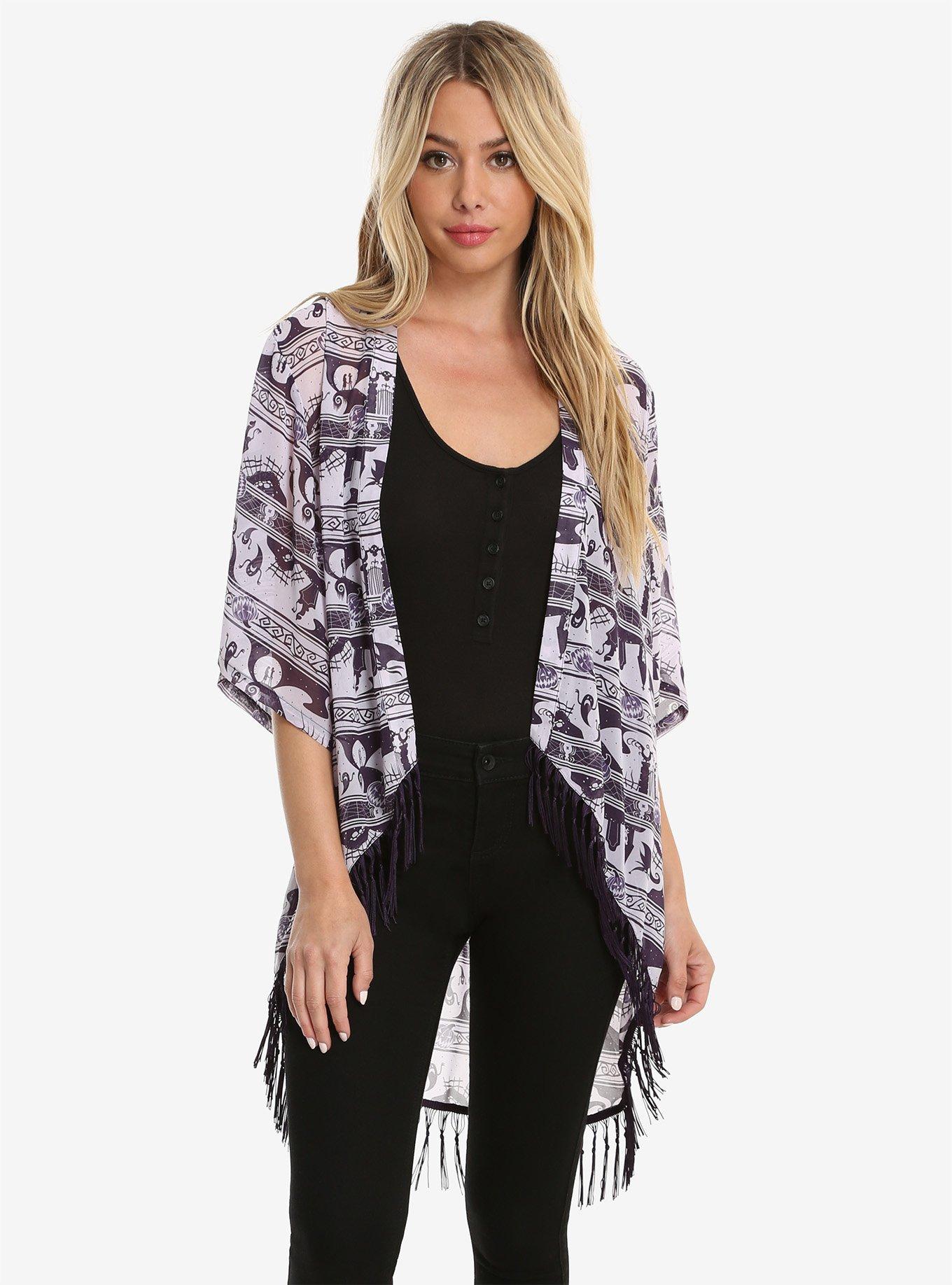 The Nightmare Before Christmas Jack And Sally Kimono, PURPLE, hi-res