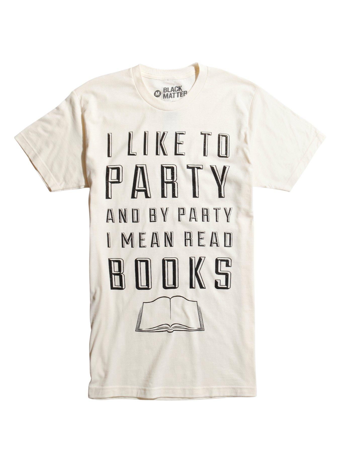 Book Party T-Shirt, WHITE, hi-res