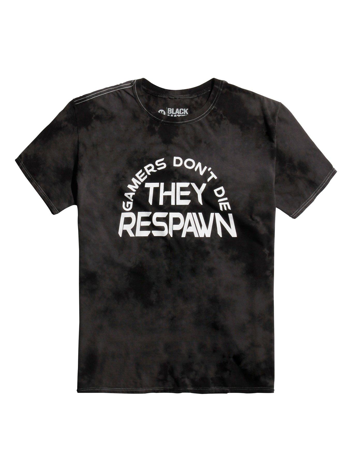 Gamers Respawn Grey Tie Dye T-Shirt, TIE DYE, hi-res