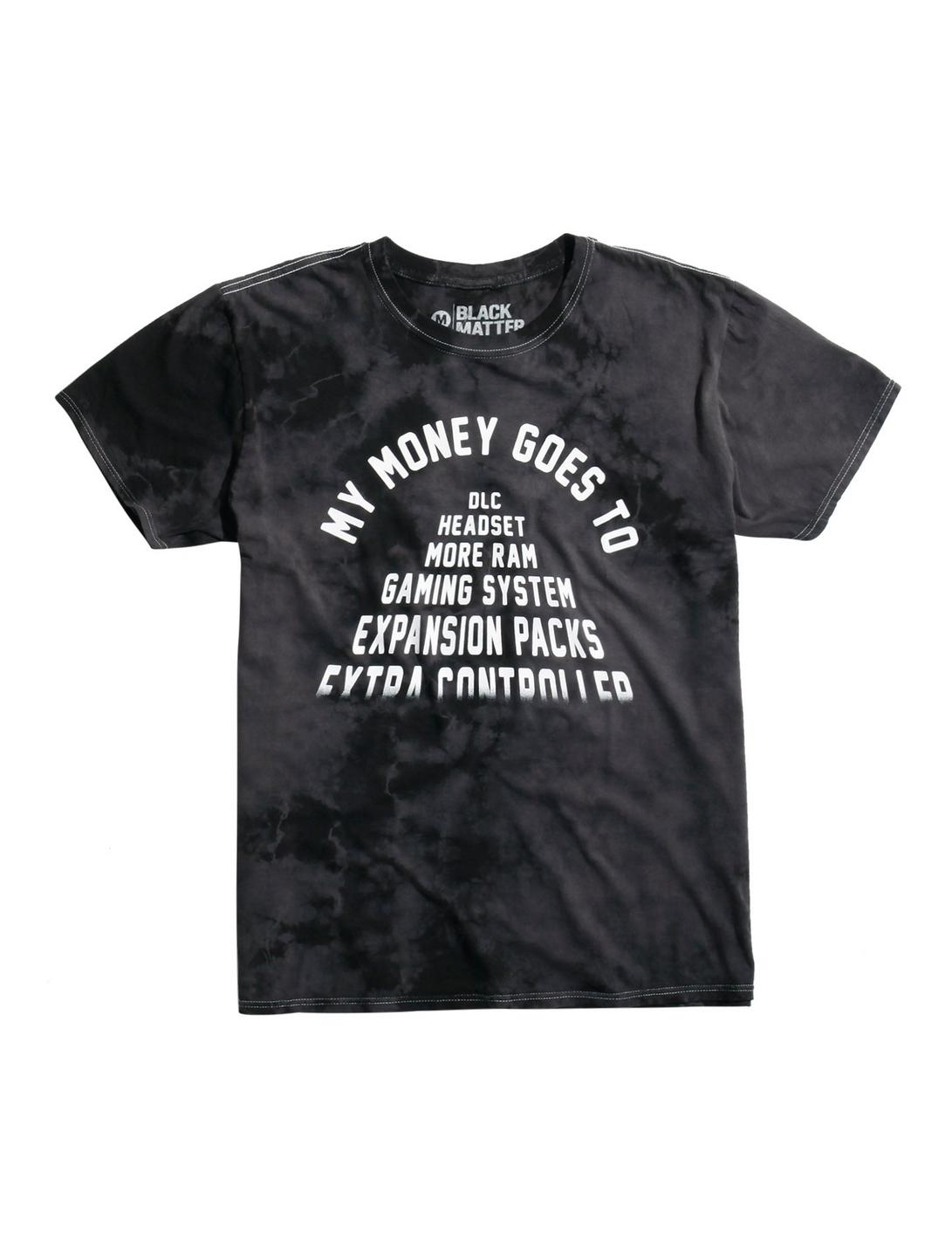 Gamer My Money Goes To Dark Wash T-Shirt, TIE DYE, hi-res