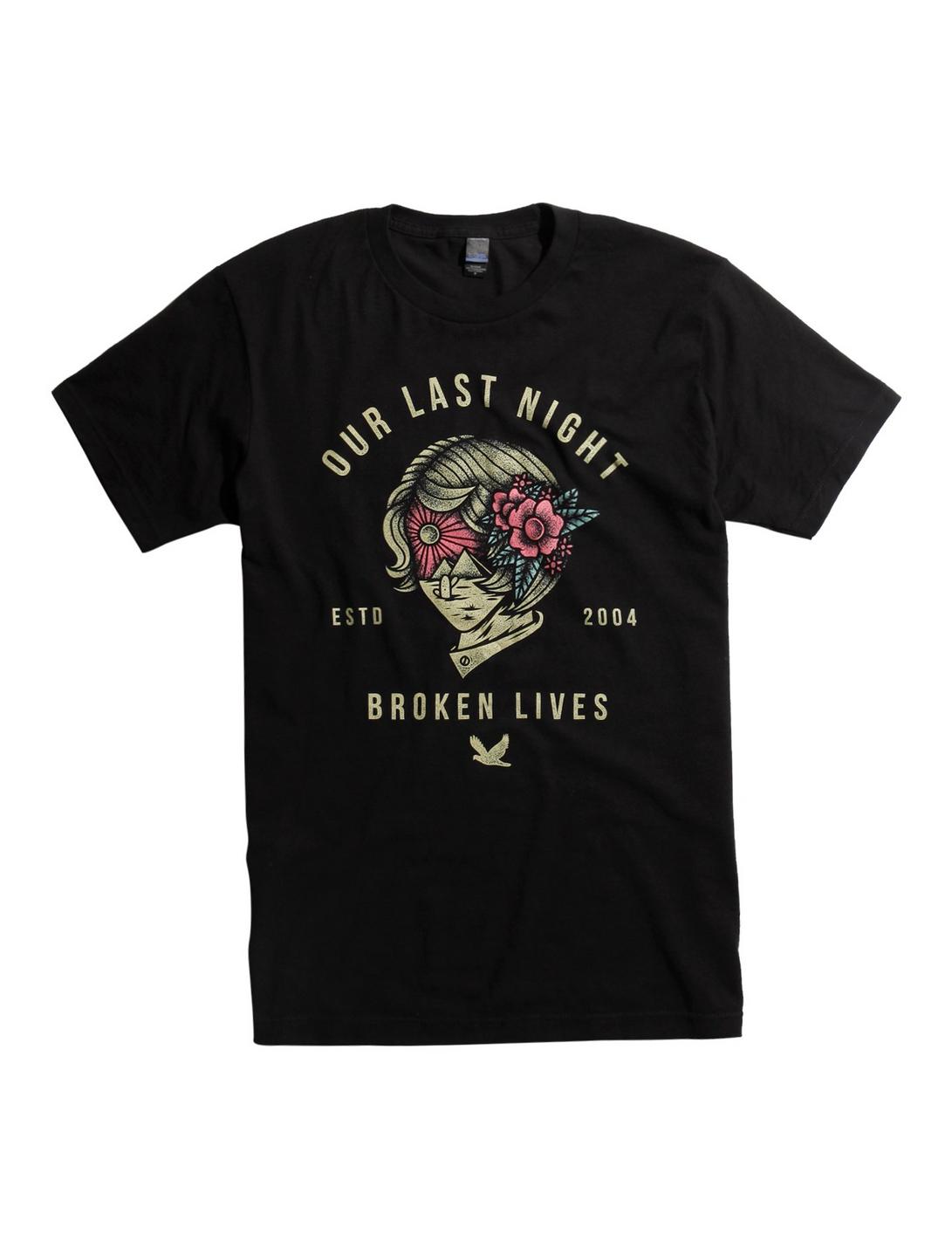 Our Last Night Broken Lives T-Shirt, BLACK, hi-res