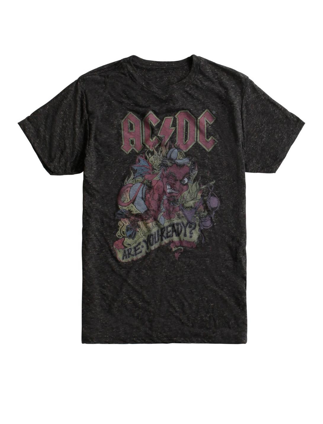 AC/DC Are You Ready Speckled T-Shirt, BLACK, hi-res