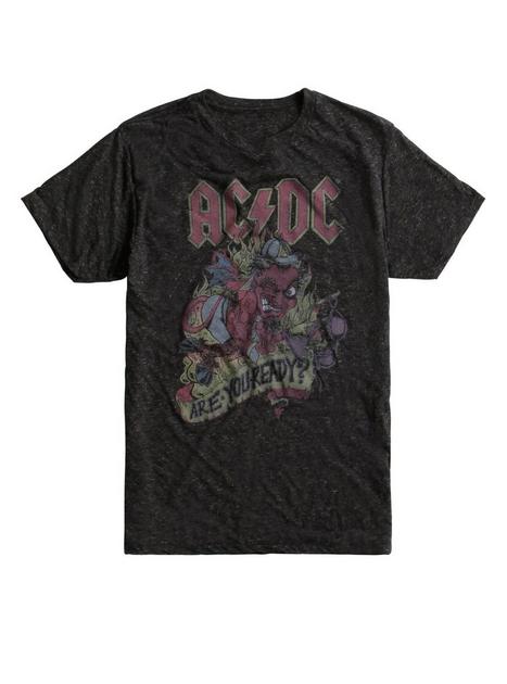 AC/DC Are You Ready Speckled T-Shirt | Hot Topic