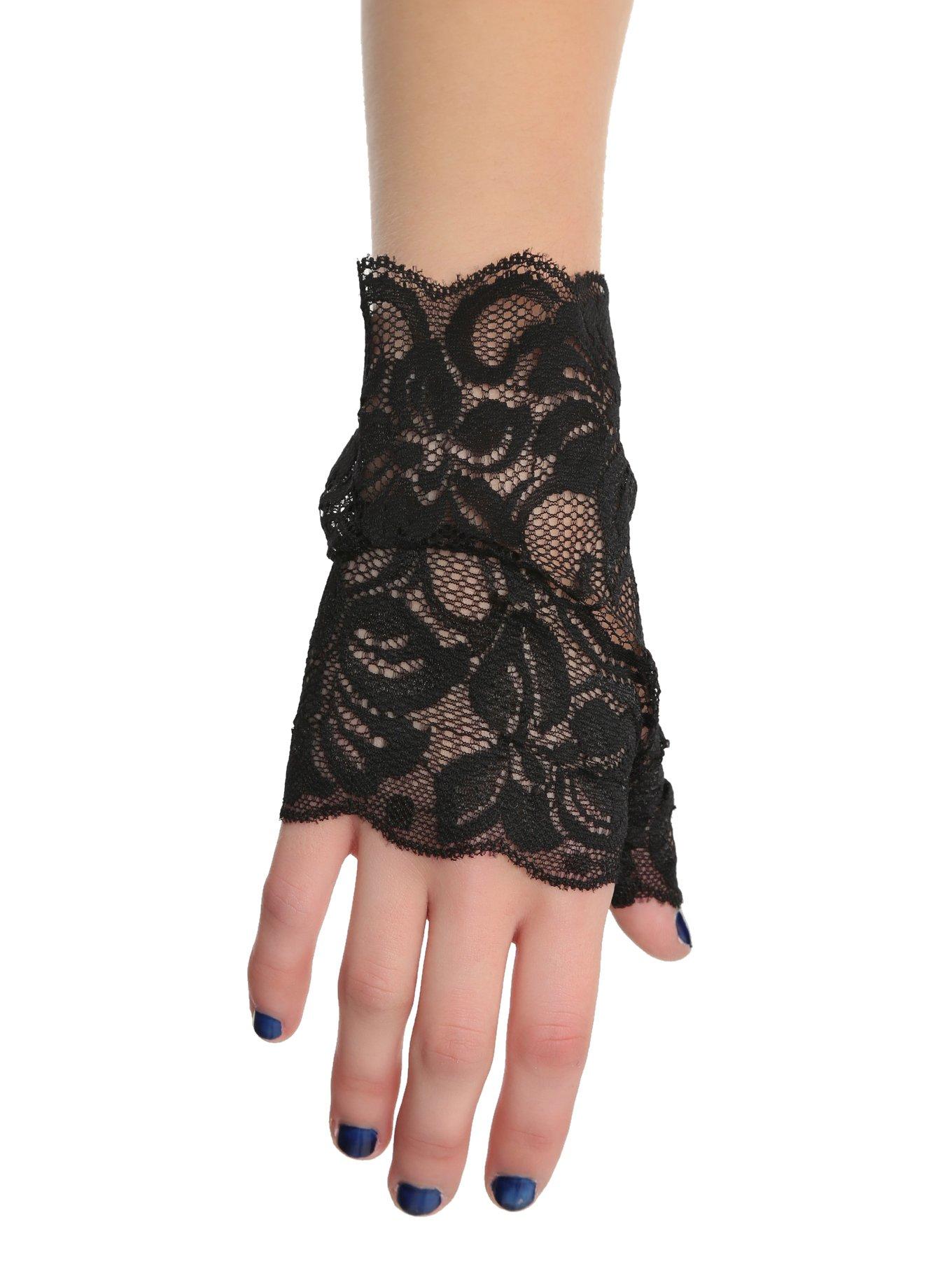 Black Lace Fingerless Gloves Hot Topic