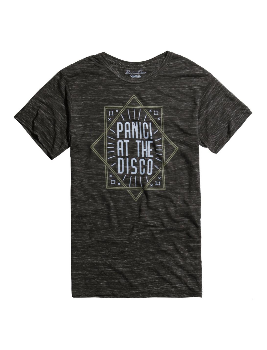 Panic! At The Disco Art Deco Grey T-Shirt, BLACK, hi-res