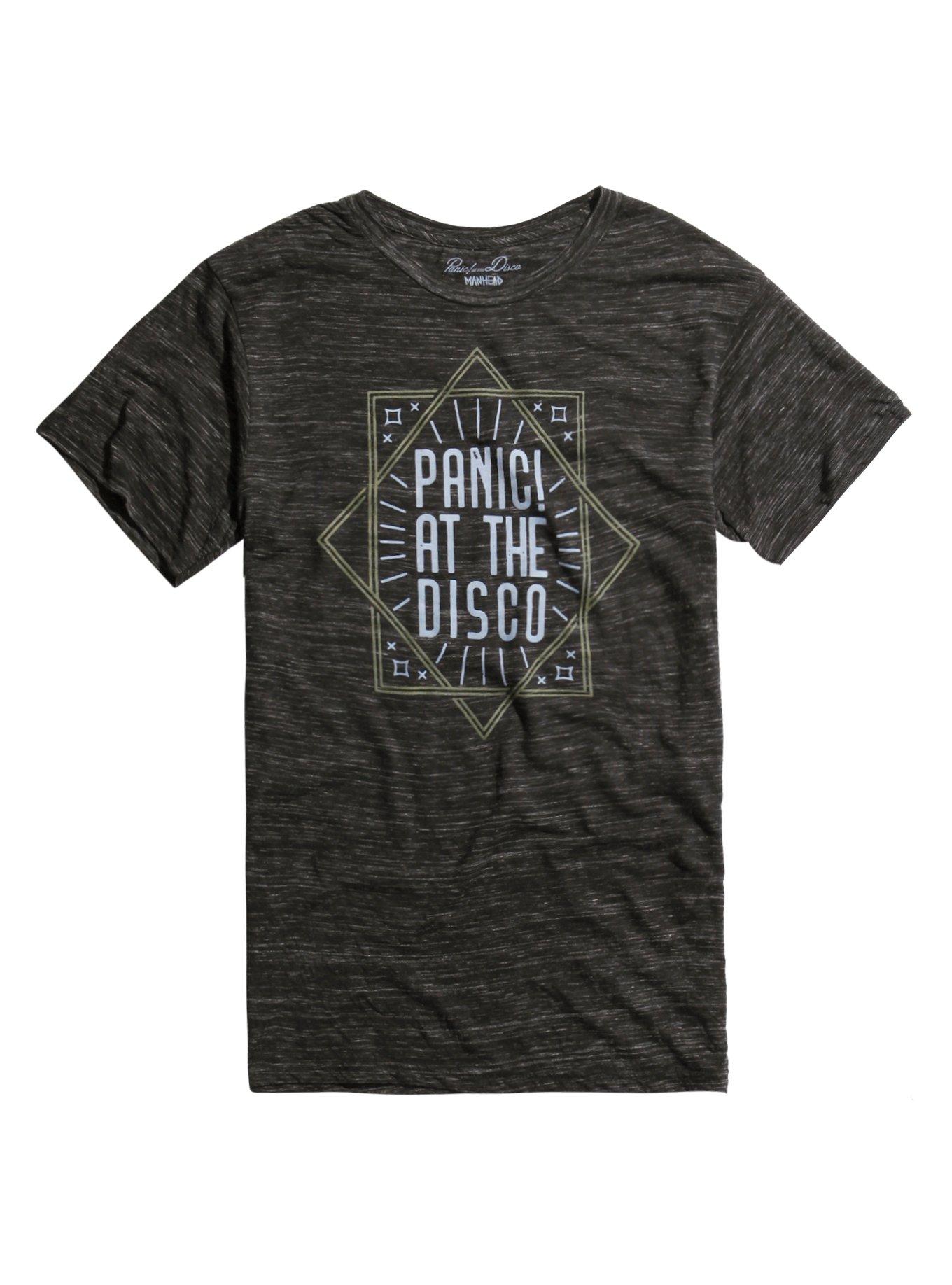 Panic! At The Disco Art Deco Grey T-Shirt, BLACK, hi-res