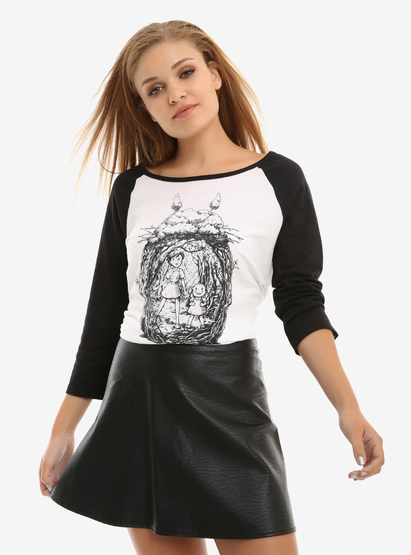 Studio Ghibli My Neighbor Totoro Nest Raglan Top, WHITE, hi-res