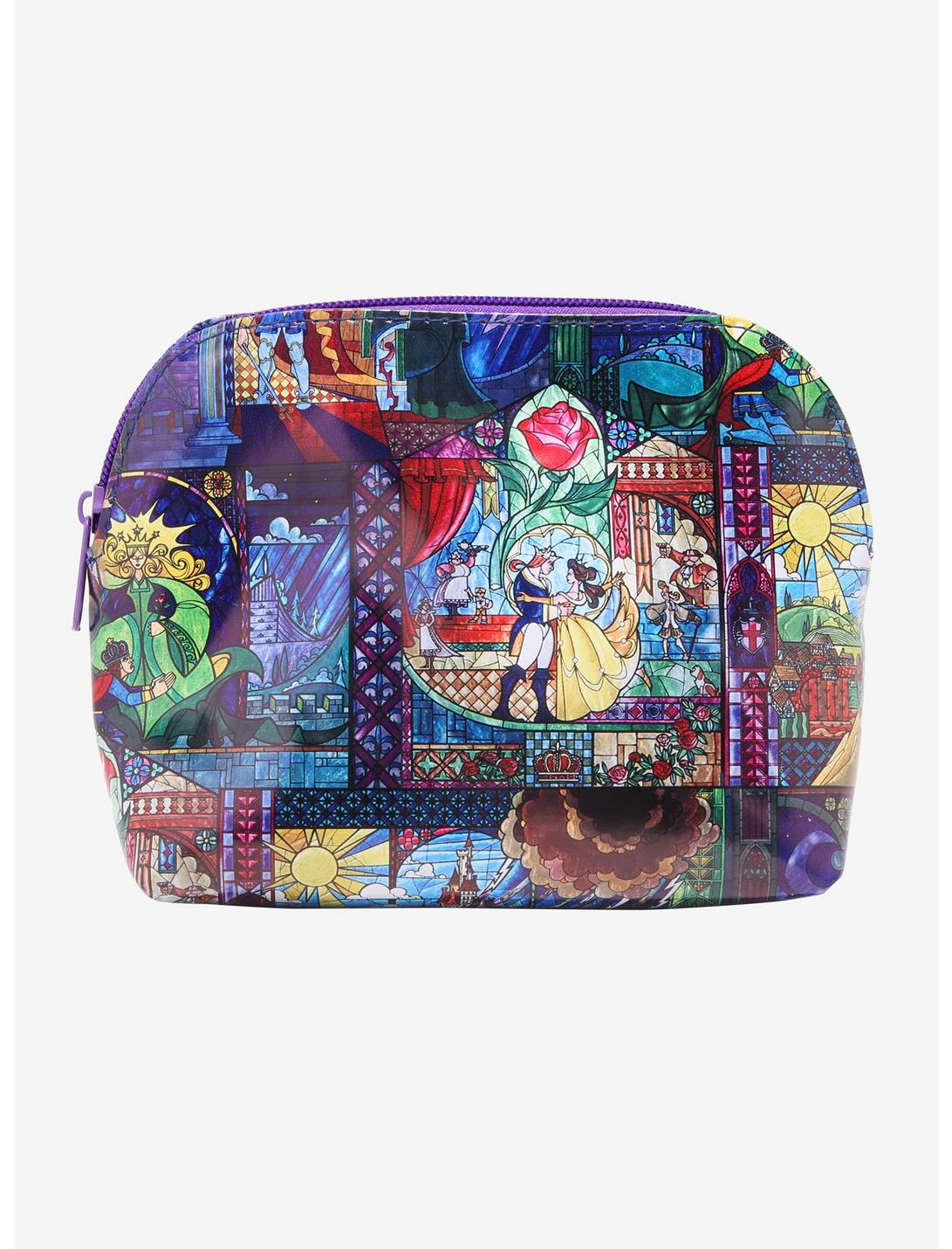 Disney Beauty And The Beast Stained Glass Makeup Bag, , hi-res