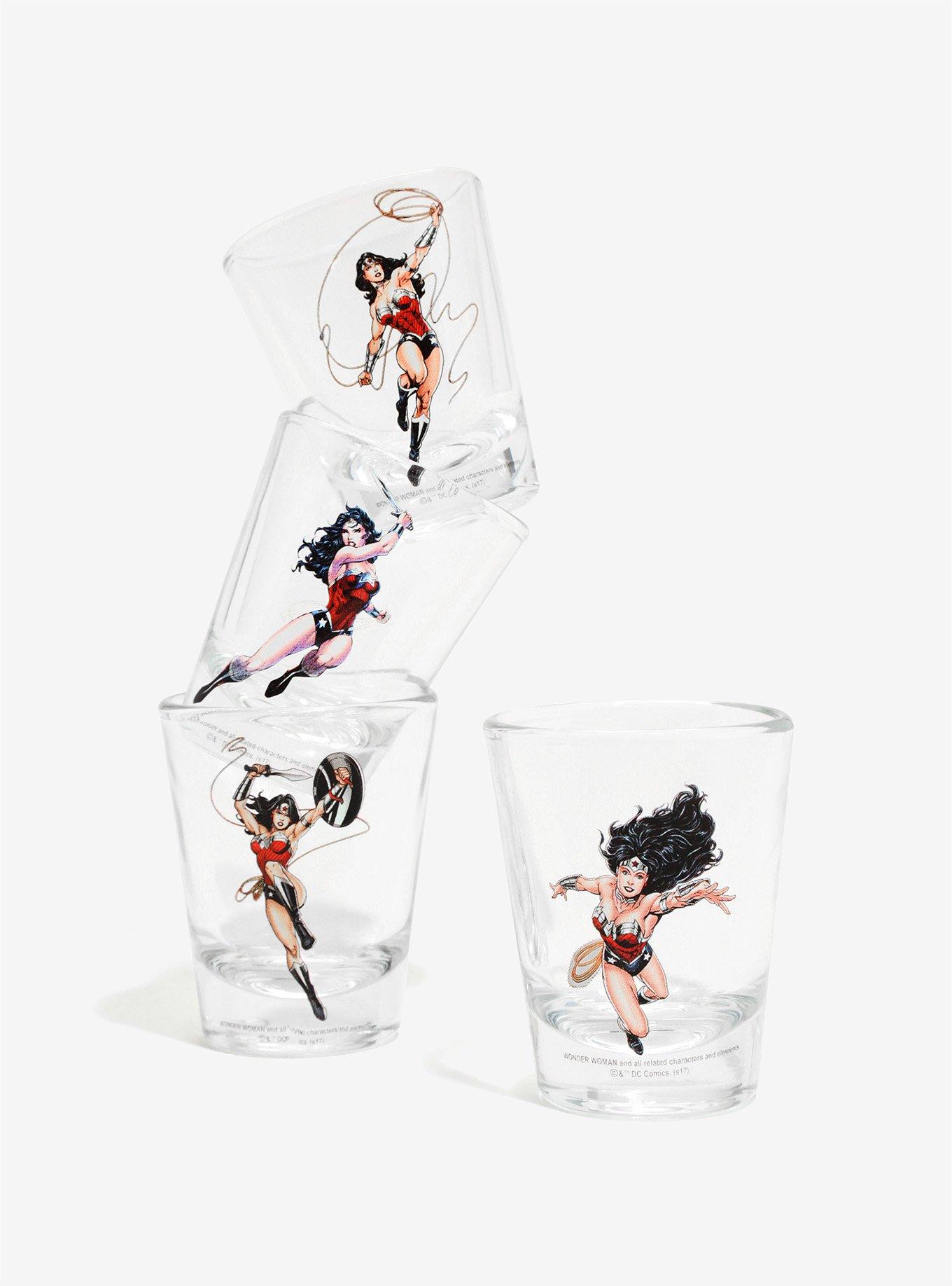 DC Comics Wonder Woman Comic Shot Glass Set, , hi-res
