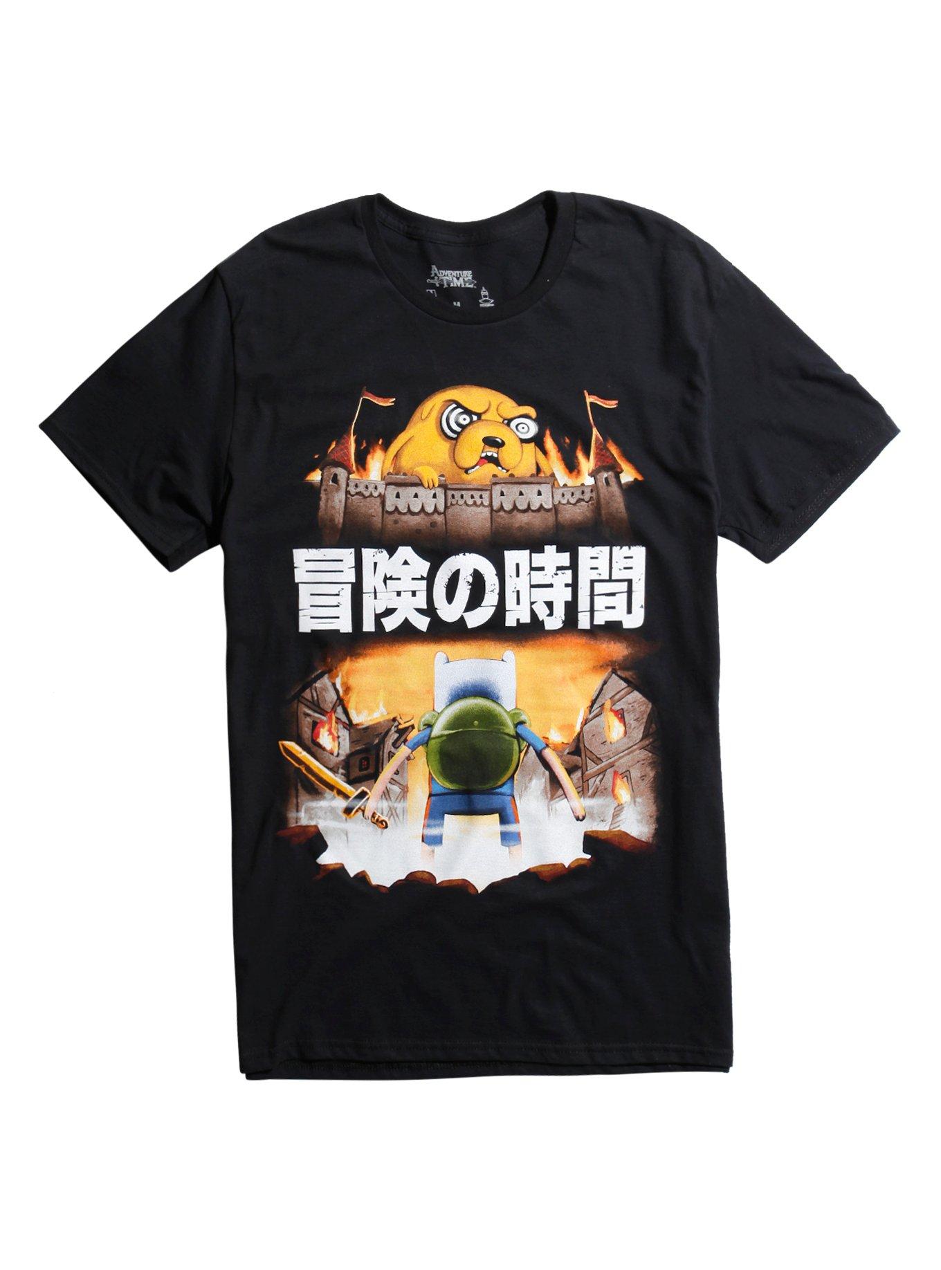 Adventure Time Burning City Jake Attack T-Shirt, BLACK, hi-res