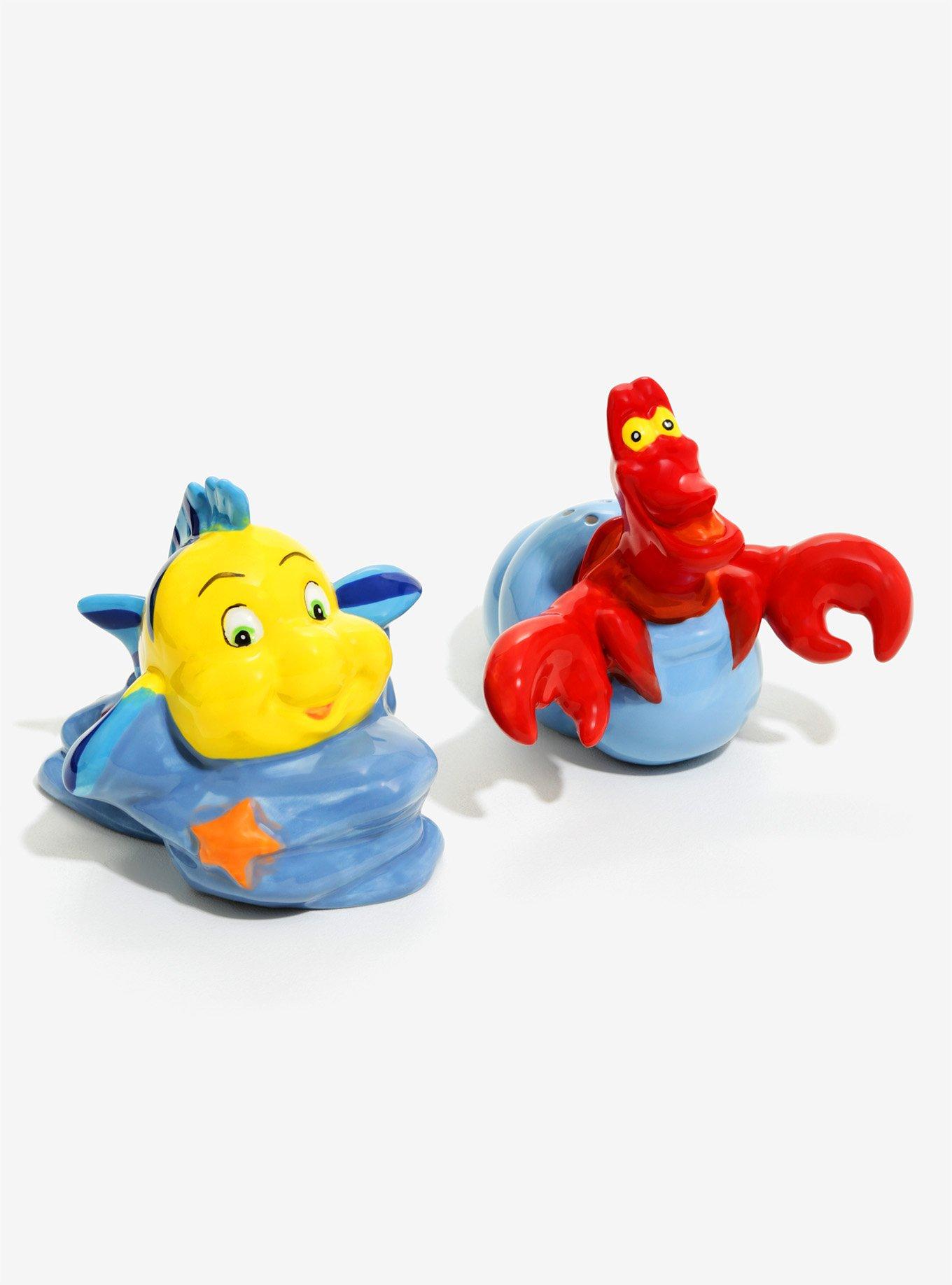 Disney The Little Mermaid Sebastian & Flounder Salt & Pepper Shakers ...