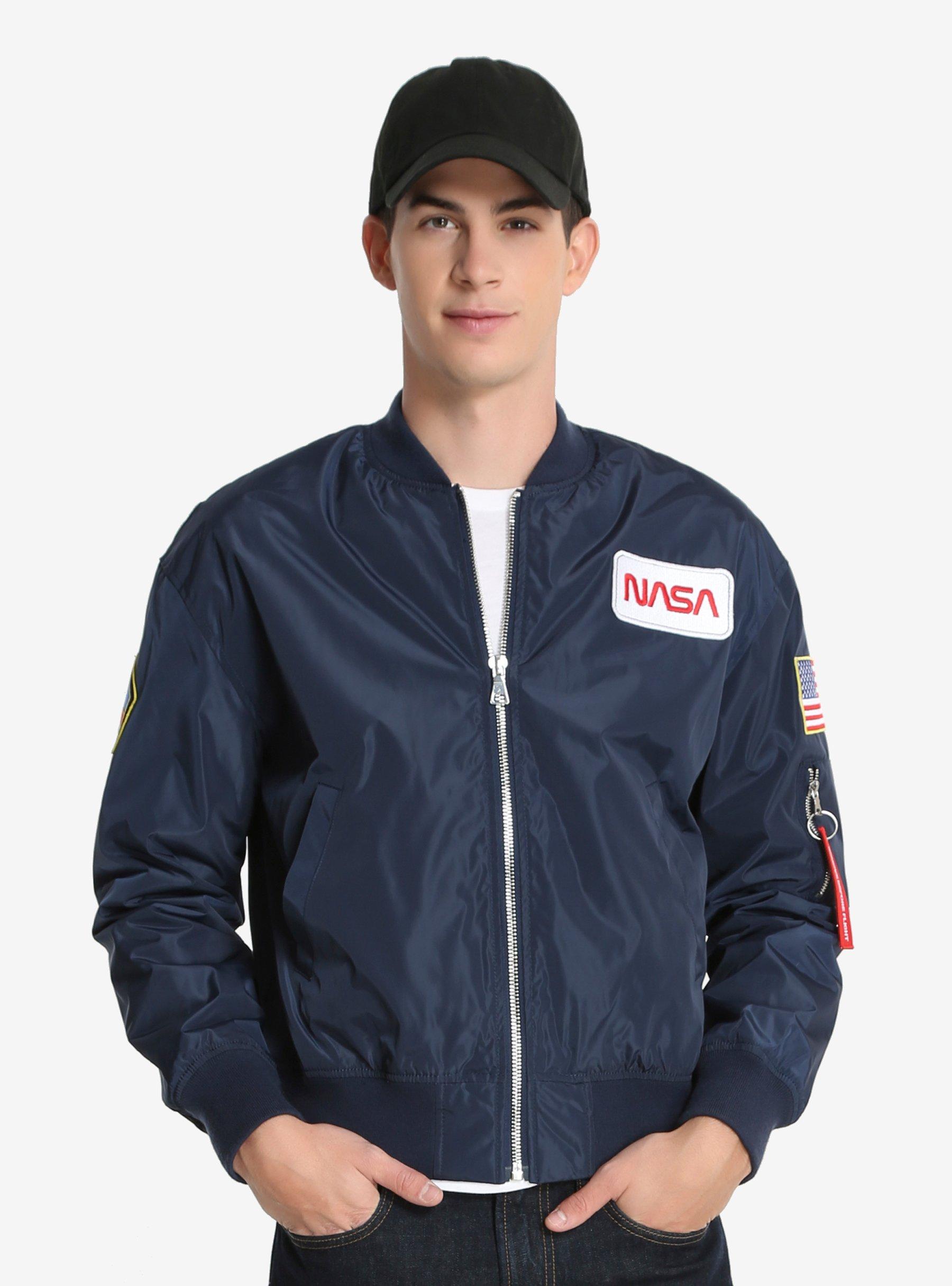 Navy nasa bomber jacket best sale