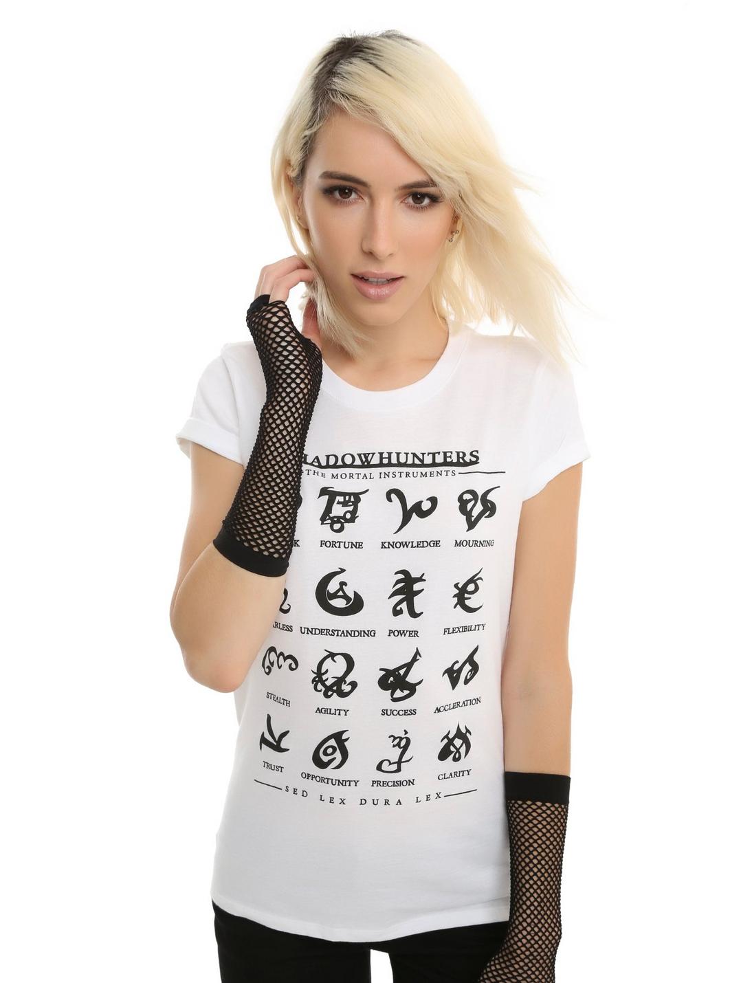 Shadowhunters Runes Girls T-Shirt, WHITE, hi-res
