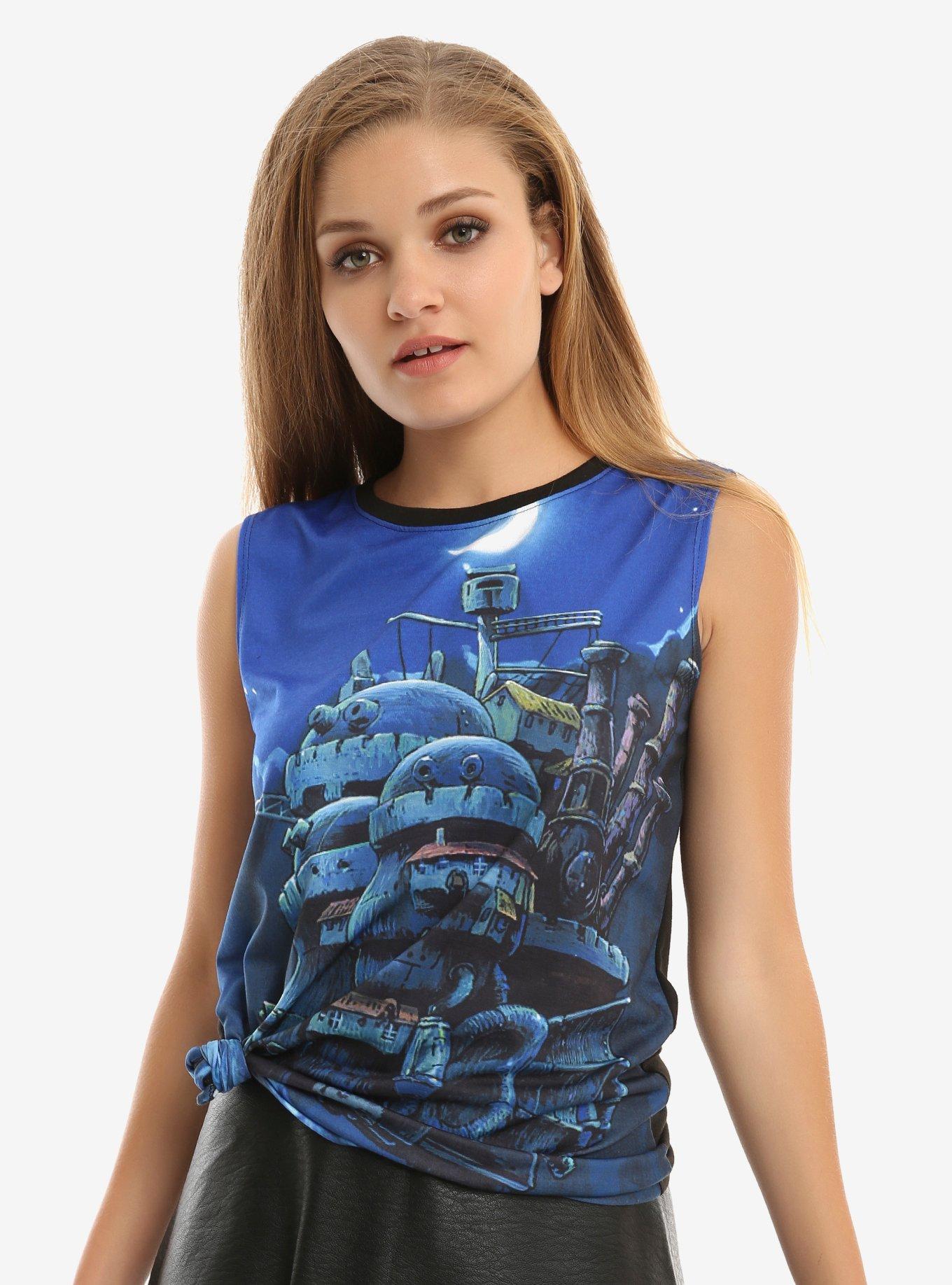 Studio Ghibli Howl's Moving Castle Tank Top, BLACK, hi-res
