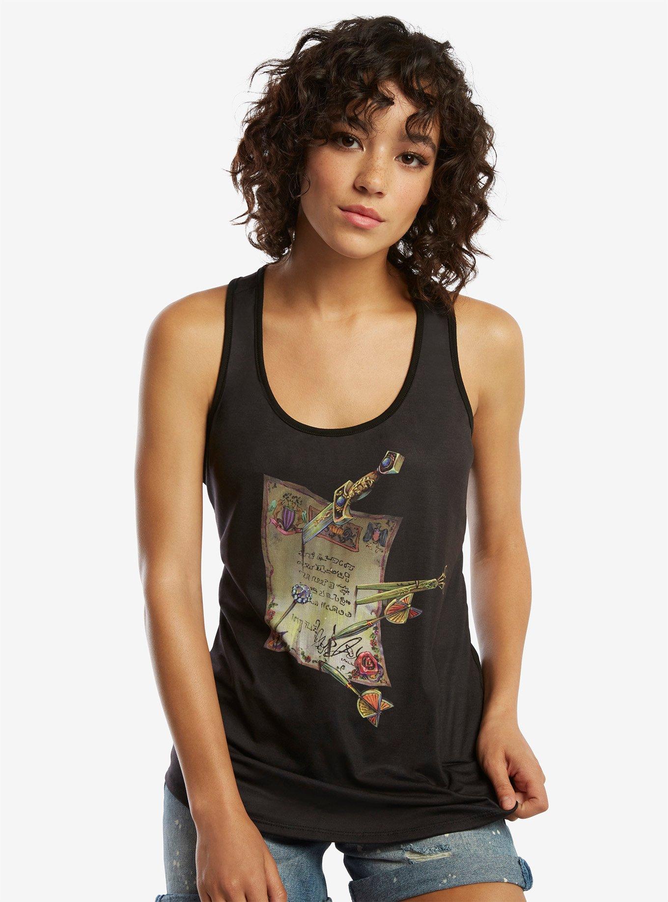 Studio Ghibli Howl's Moving Castle Note Tank Top, BLACK, hi-res