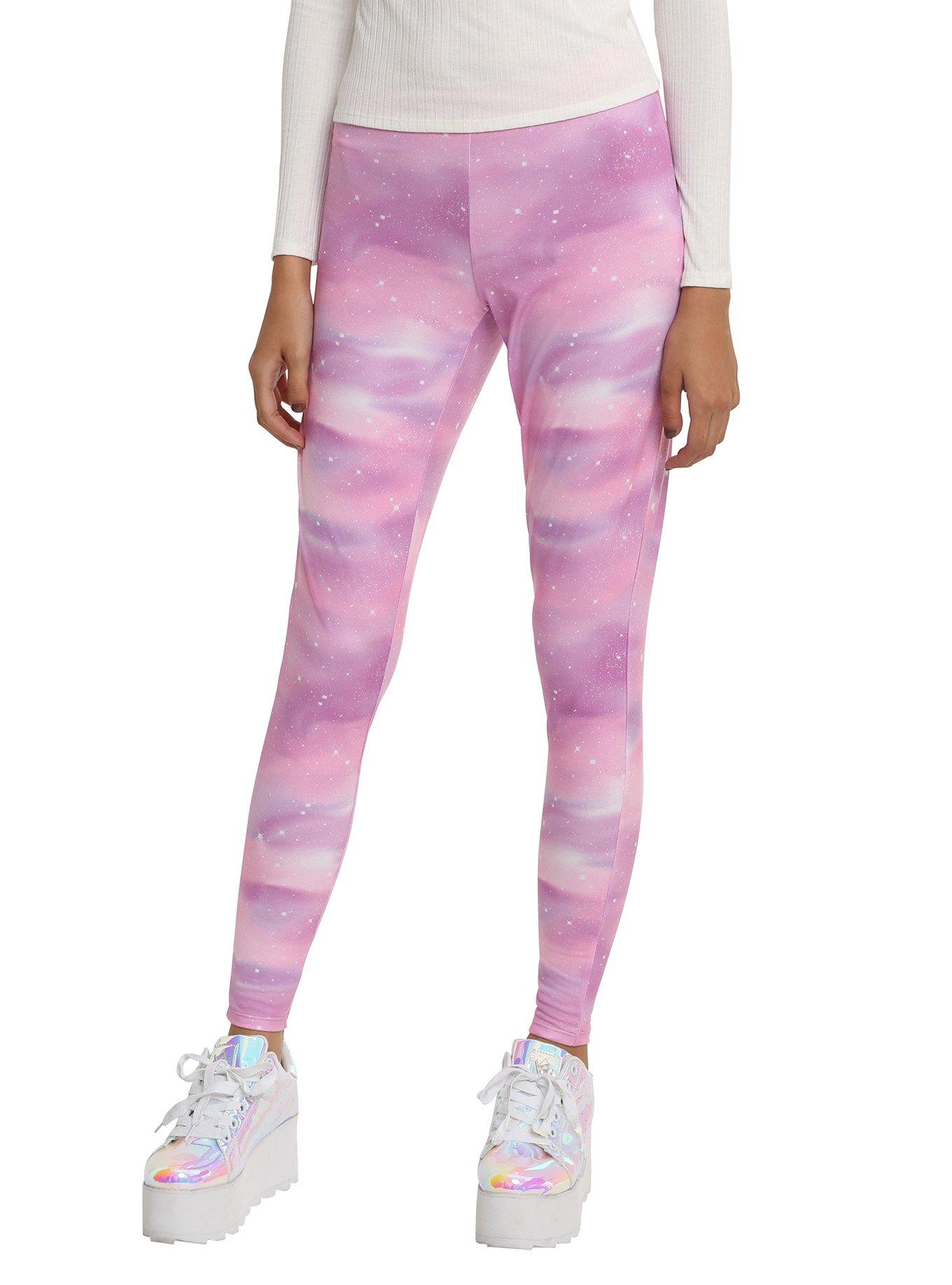 Blackheart Pastel Sky Leggings, PINK, hi-res