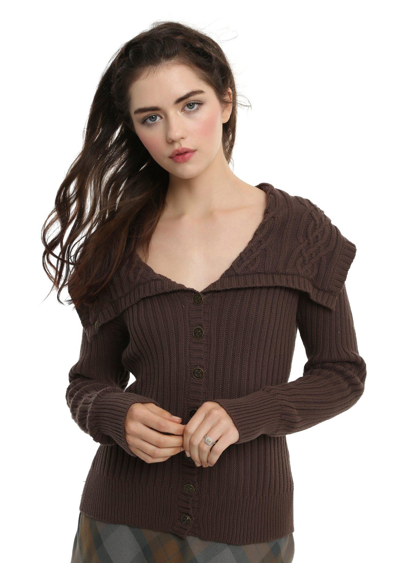 Outlander Foldover Cardigan, MULTI, hi-res