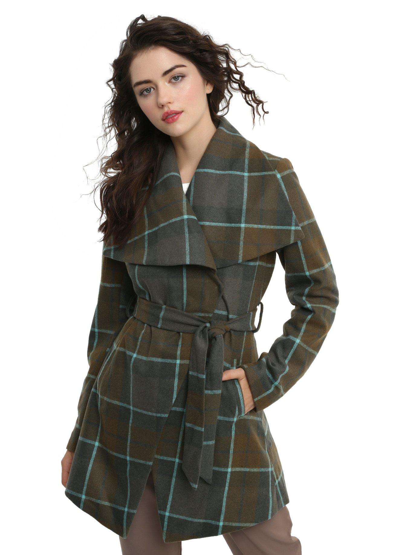 Outlander Belted Wrap Coat, MULTI, hi-res