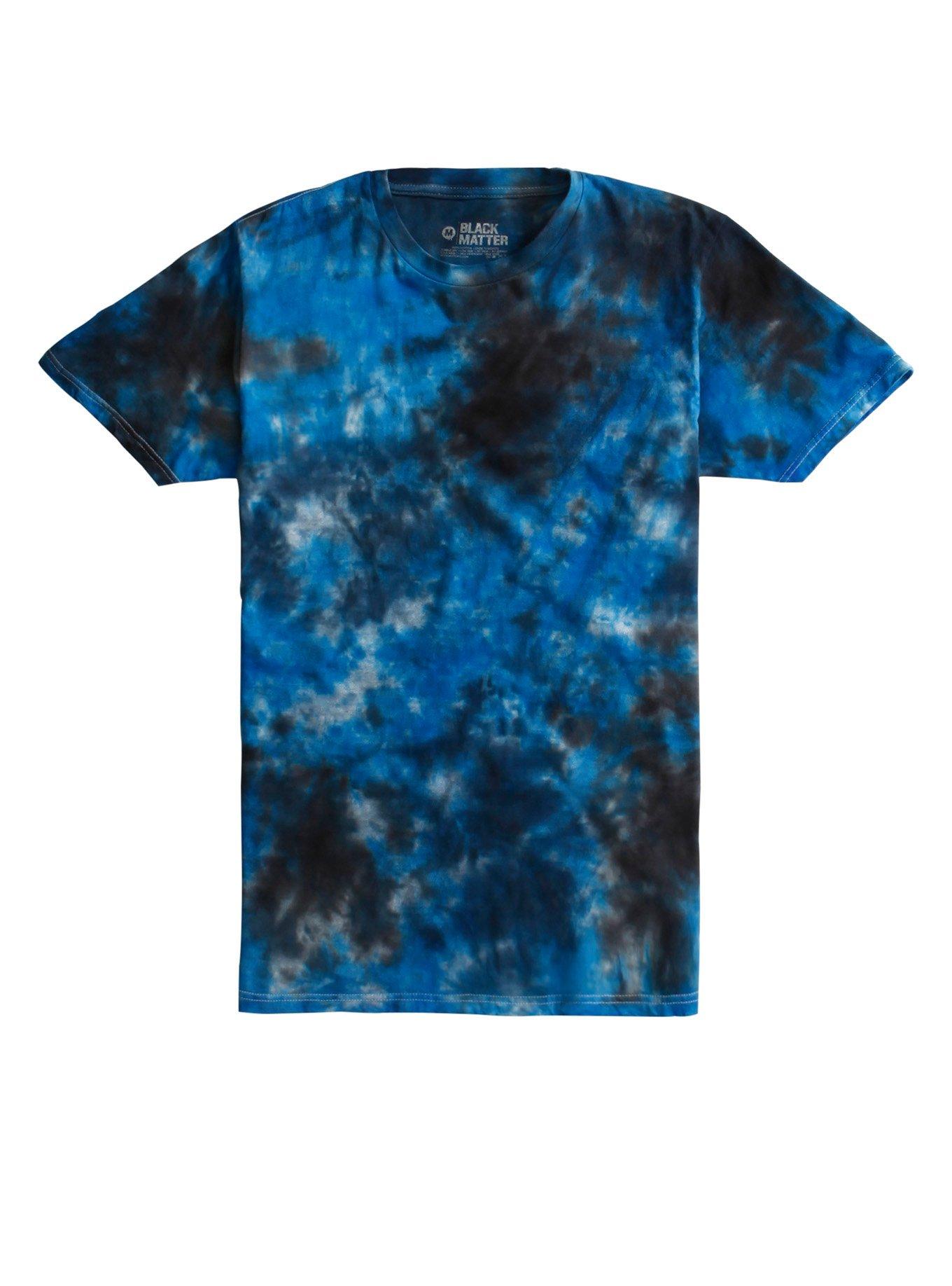 Black & Blue Tie Dye T-Shirt, BLACK, hi-res