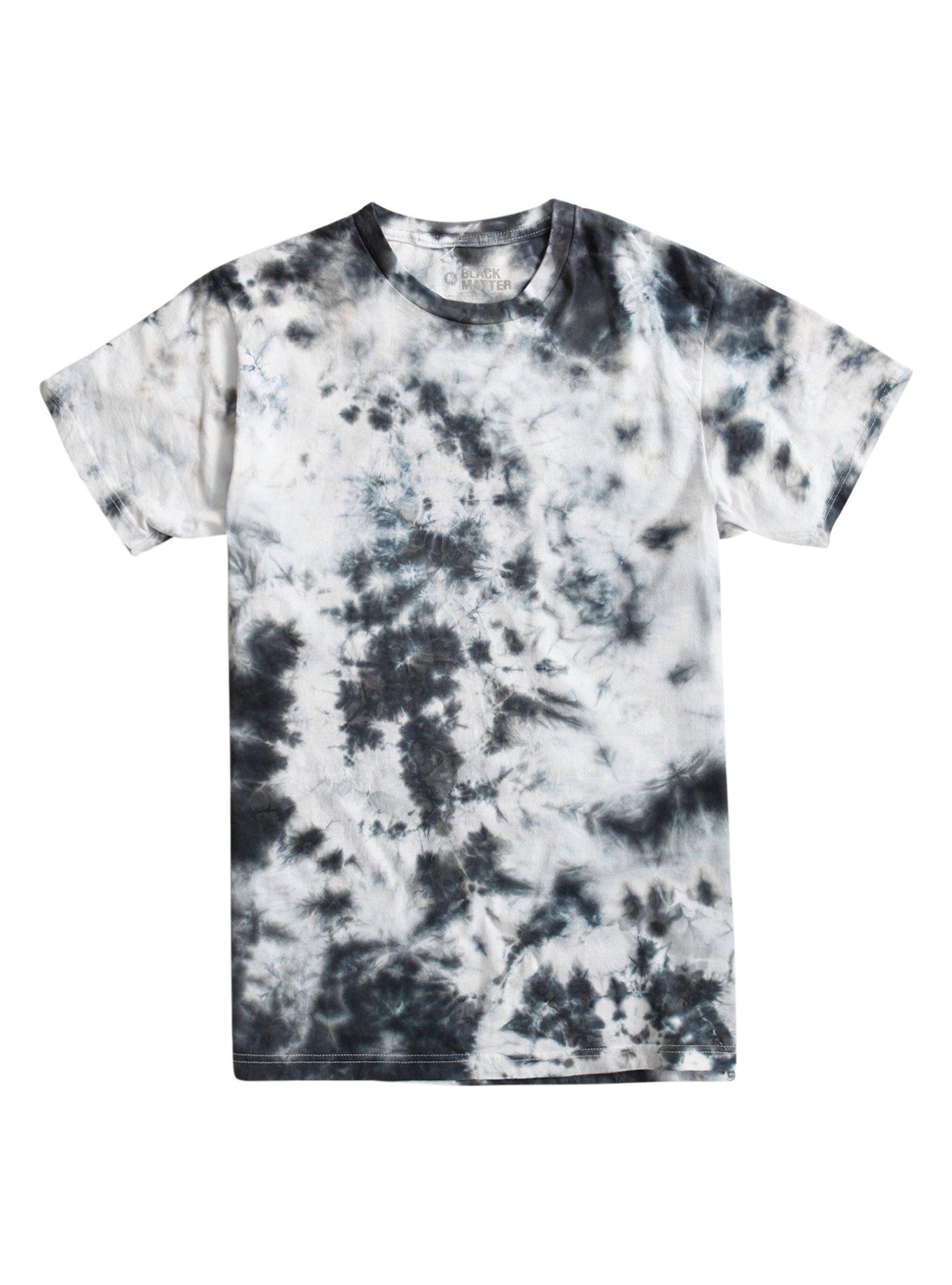 Black & White Tie Dye T-Shirt, BLACK, hi-res