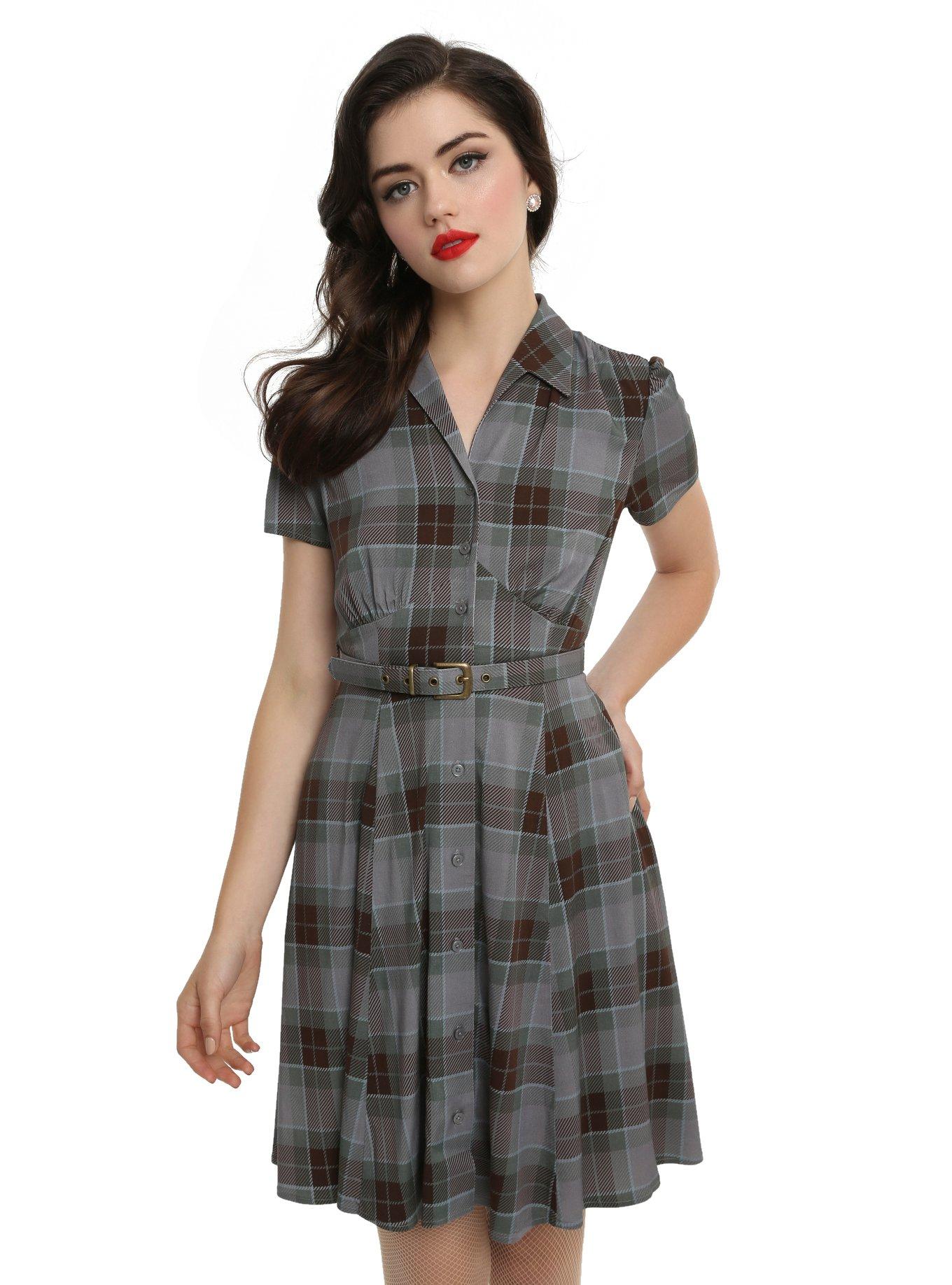Outlander 1940's Shirt Dress, MULTI, hi-res