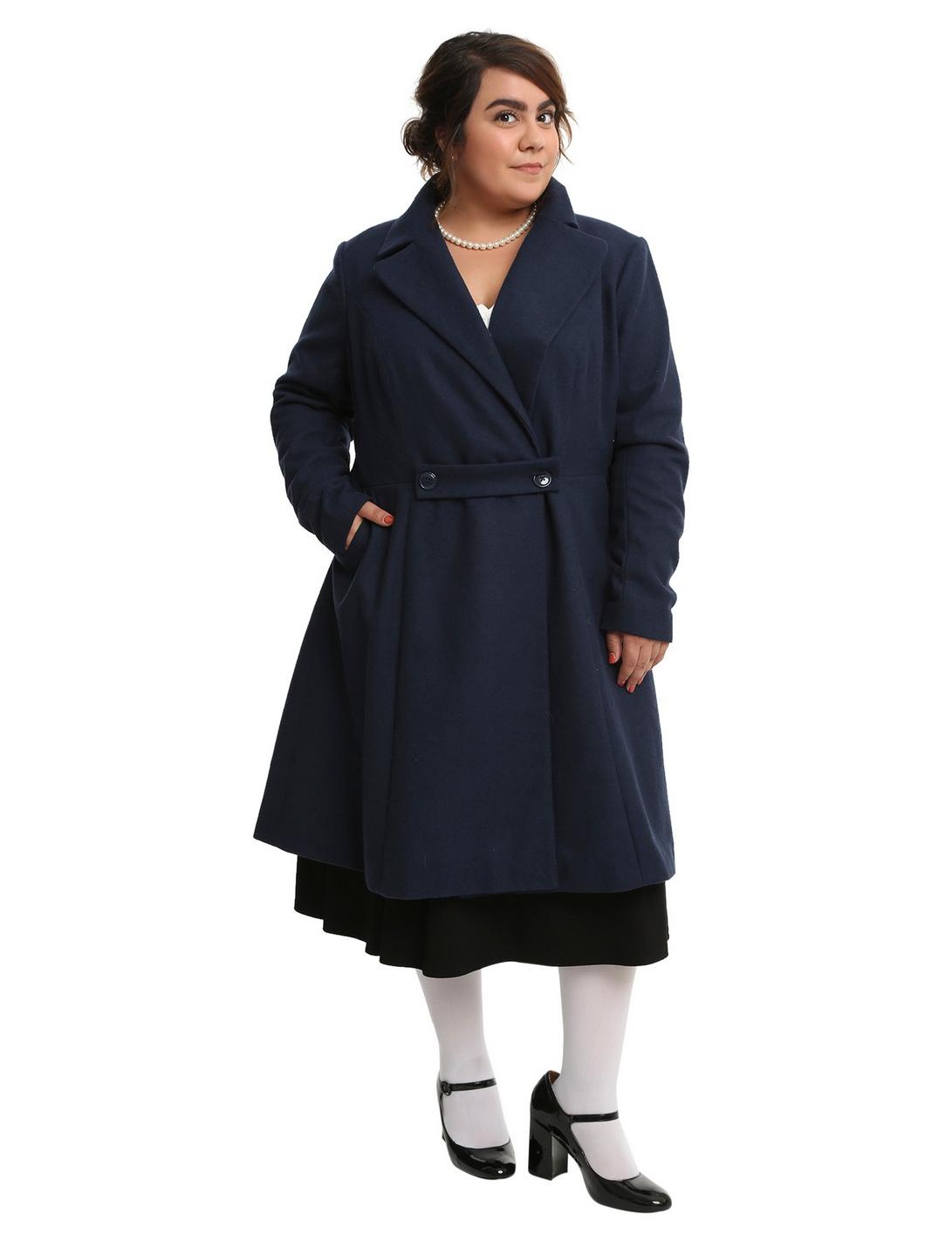 Outlander 1940's Claire Coat Plus Size, MULTI, hi-res